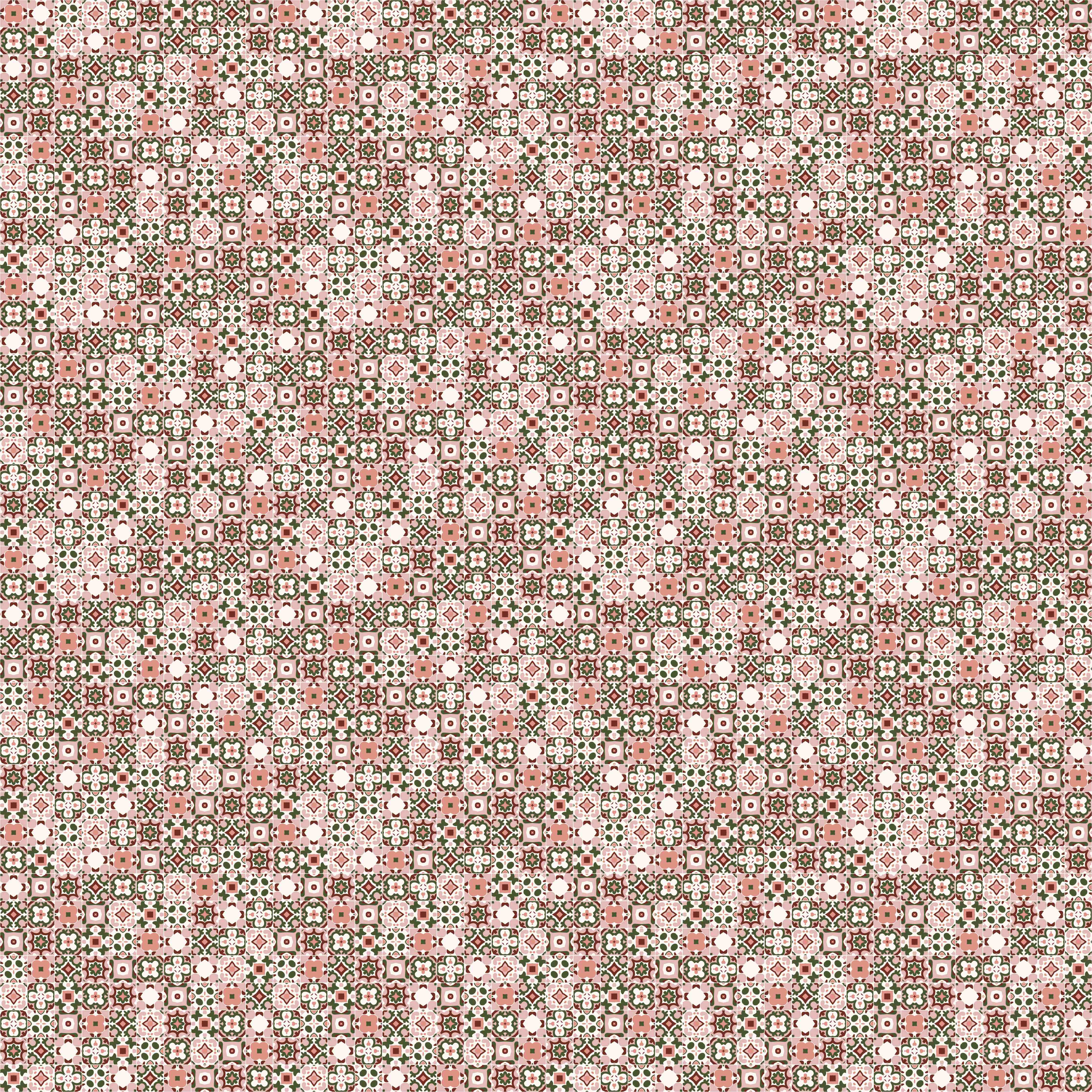 Wandverkleidung Wohnzimmer-Klassisches Mustermotiv mit zarten Farben
