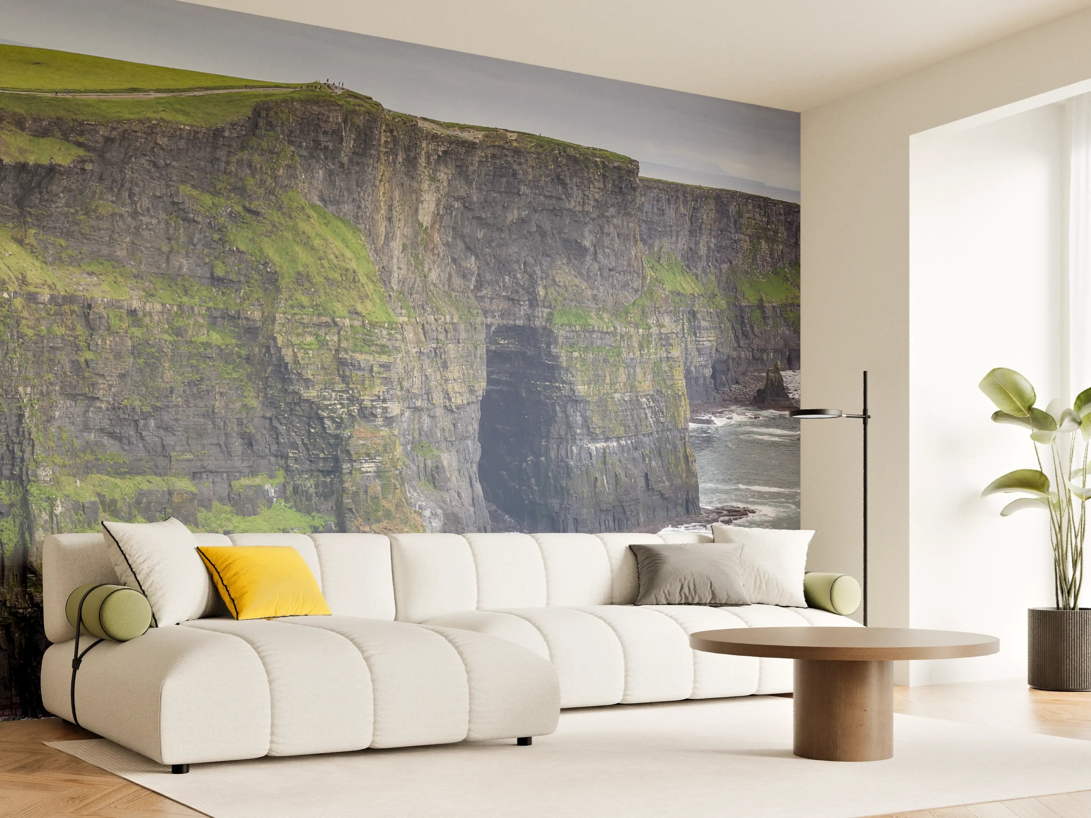 Wandverkleidung Wohnzimmer - Klippenlinie in Kerry - Irland