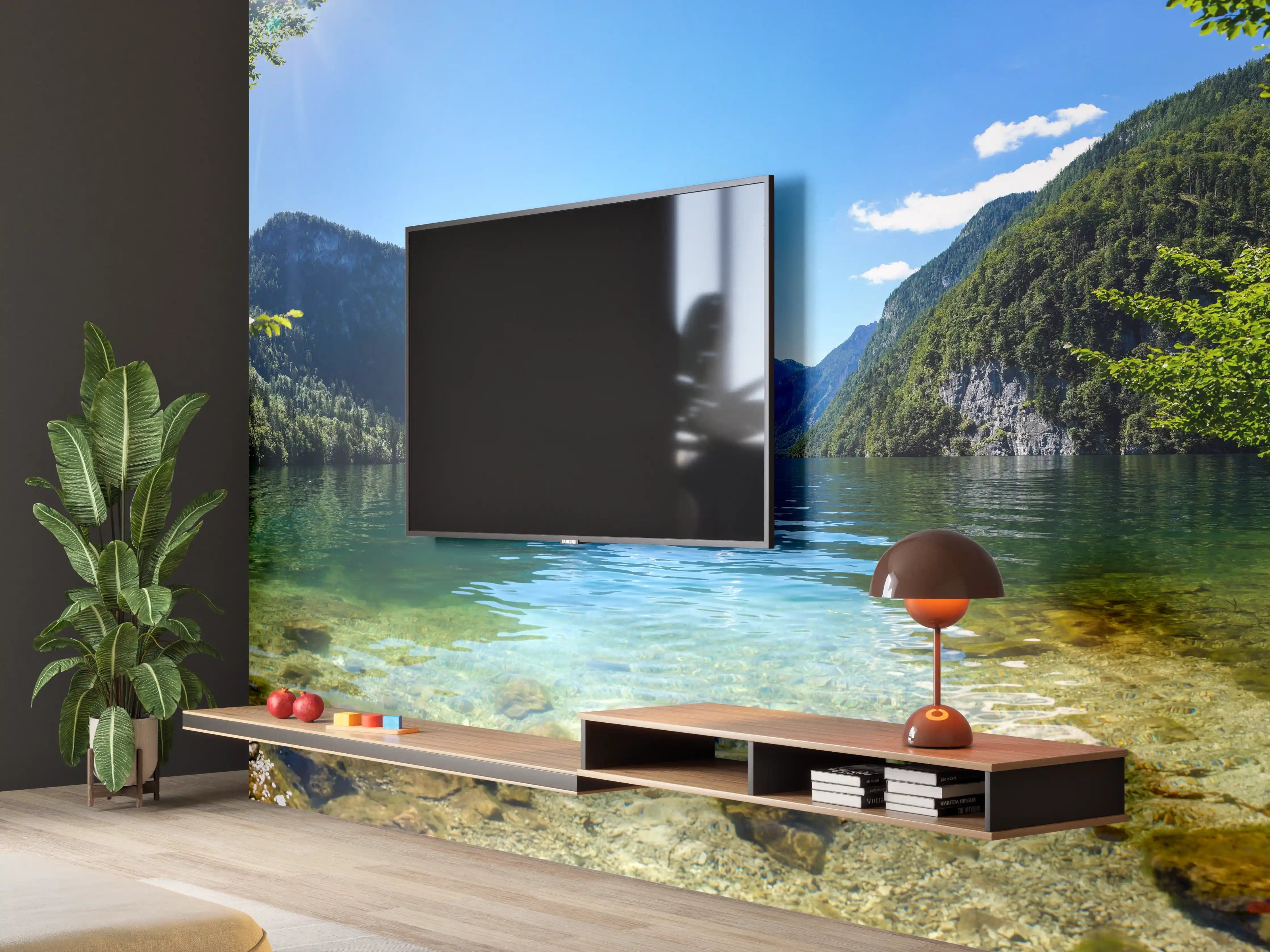 Wandverkleidung Wohnzimmer - Königsee & Berge in Alpen