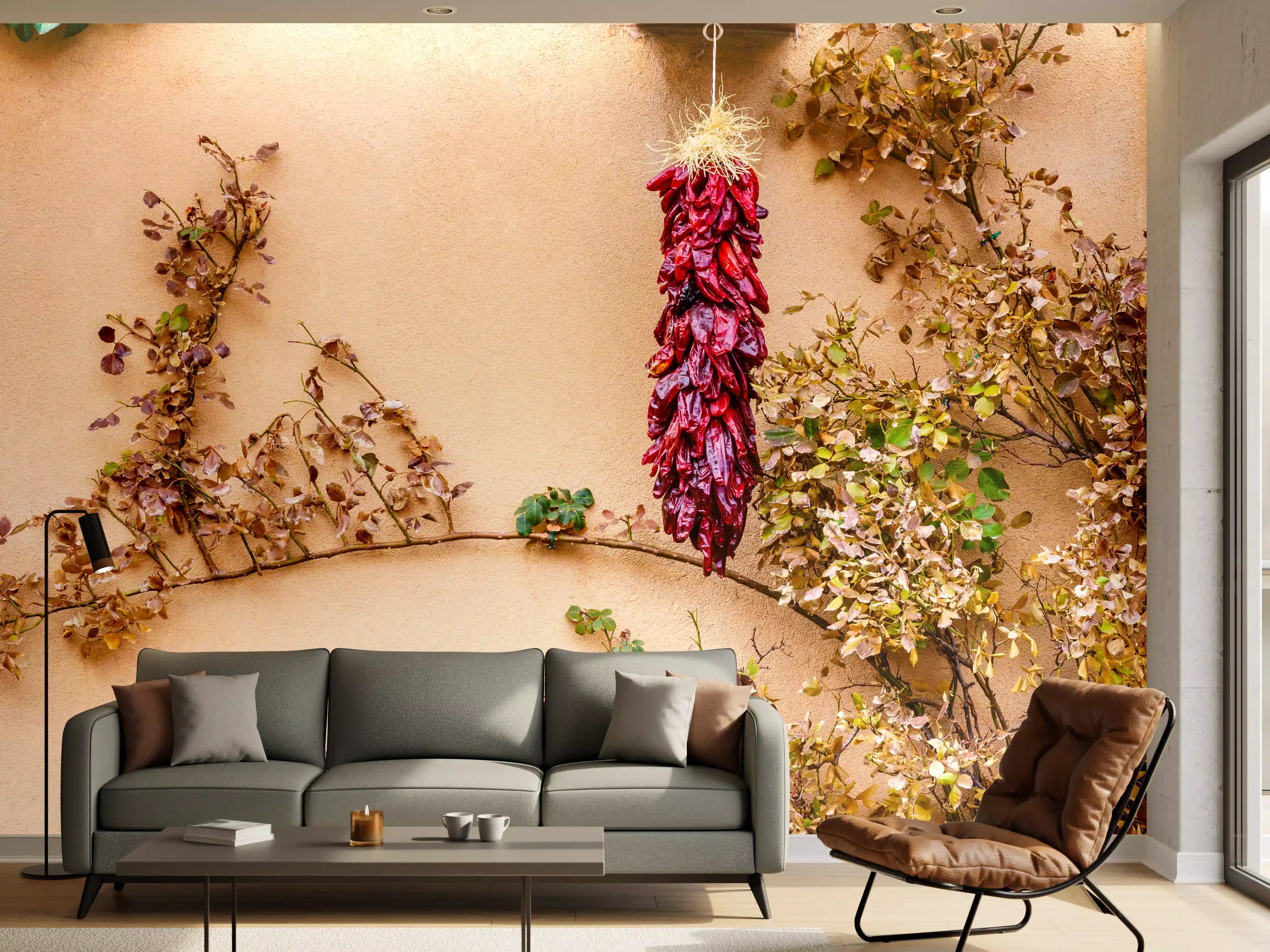 Wandverkleidung Wohnzimmer - Kreative Gartendekoration mit Trockenblumen