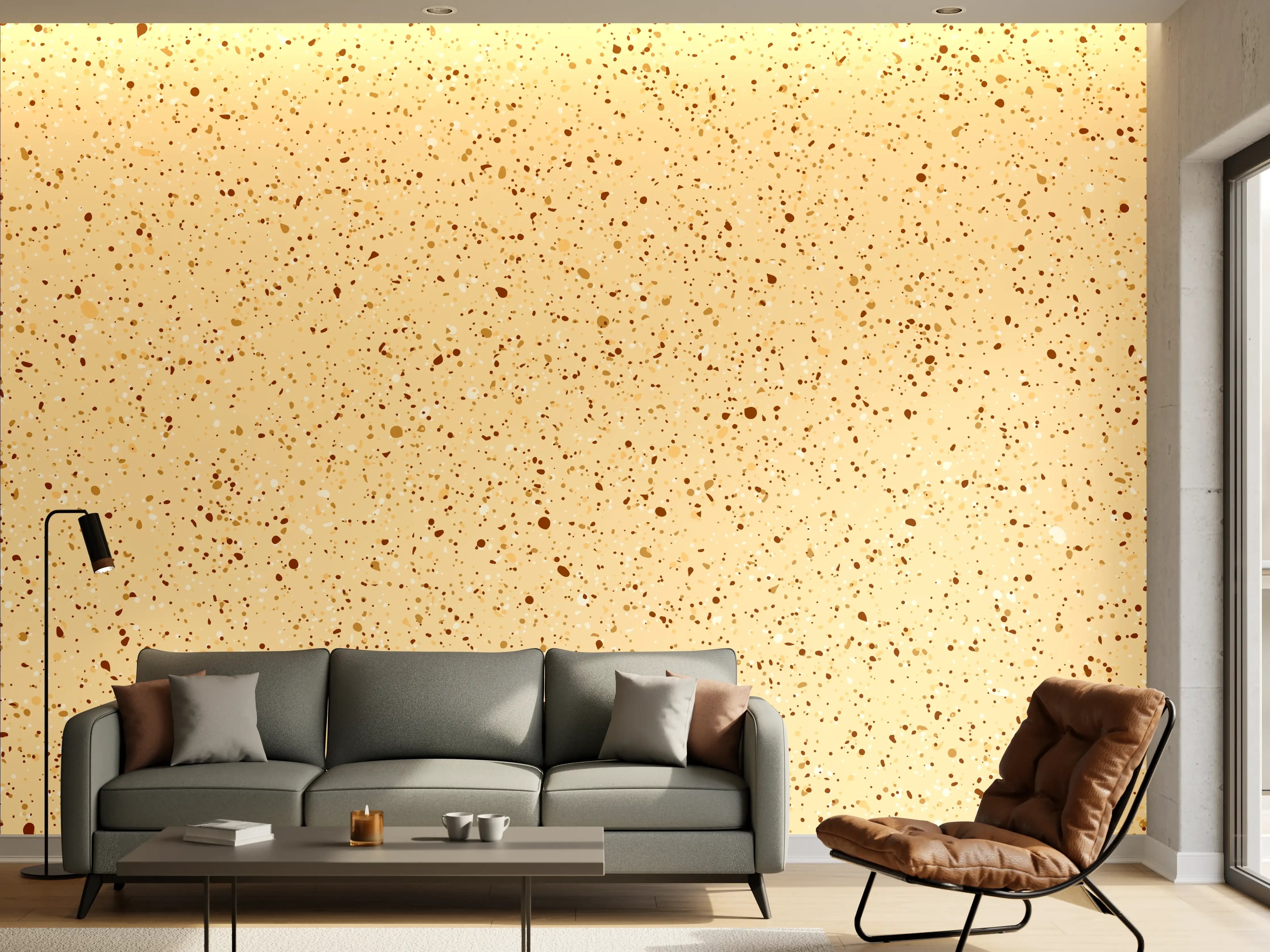 Wandverkleidung Wohnzimmer - Kreativer Sandstein-Hintergrund