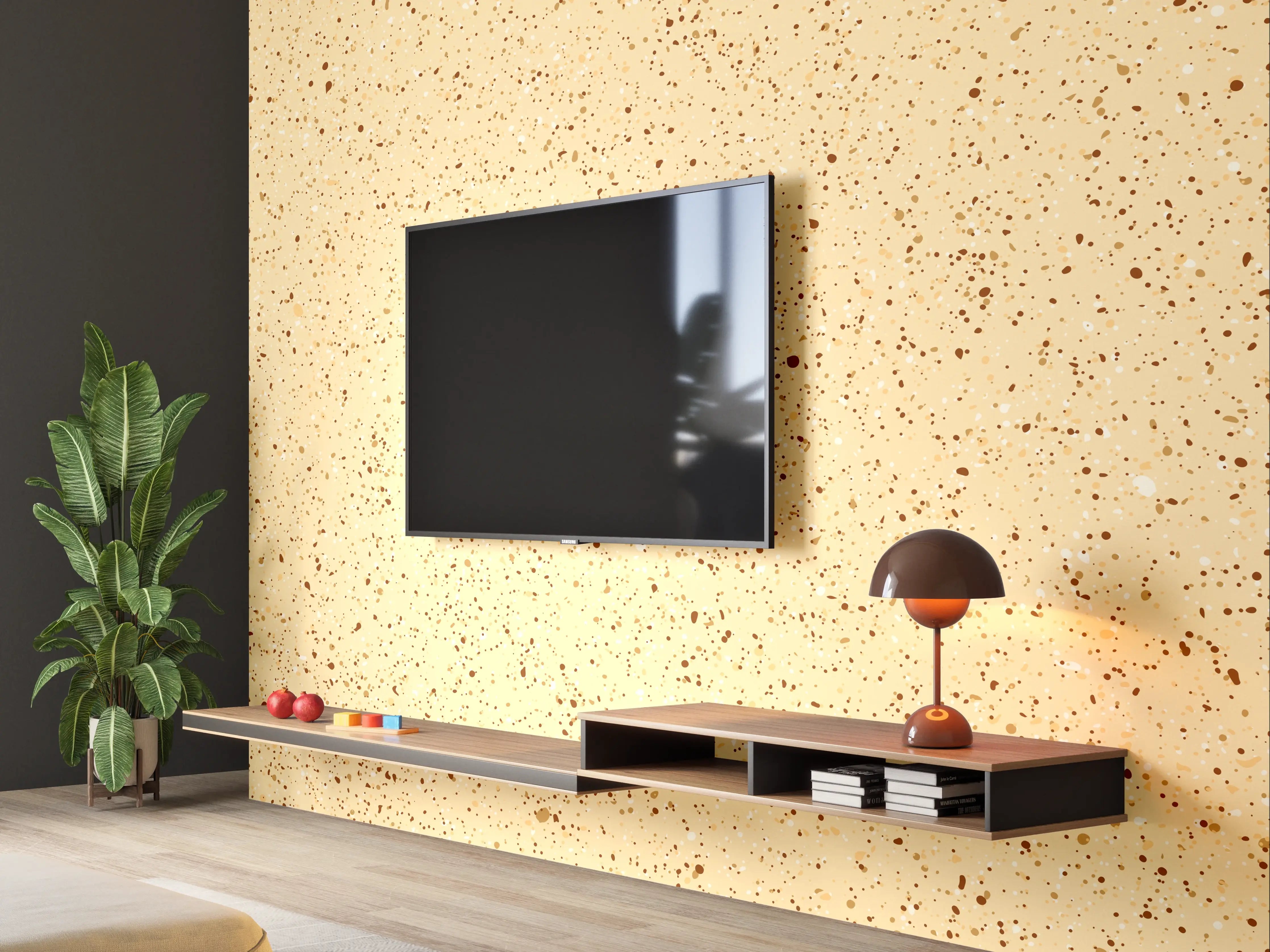 Wandverkleidung Wohnzimmer - Kreativer Sandstein-Hintergrund