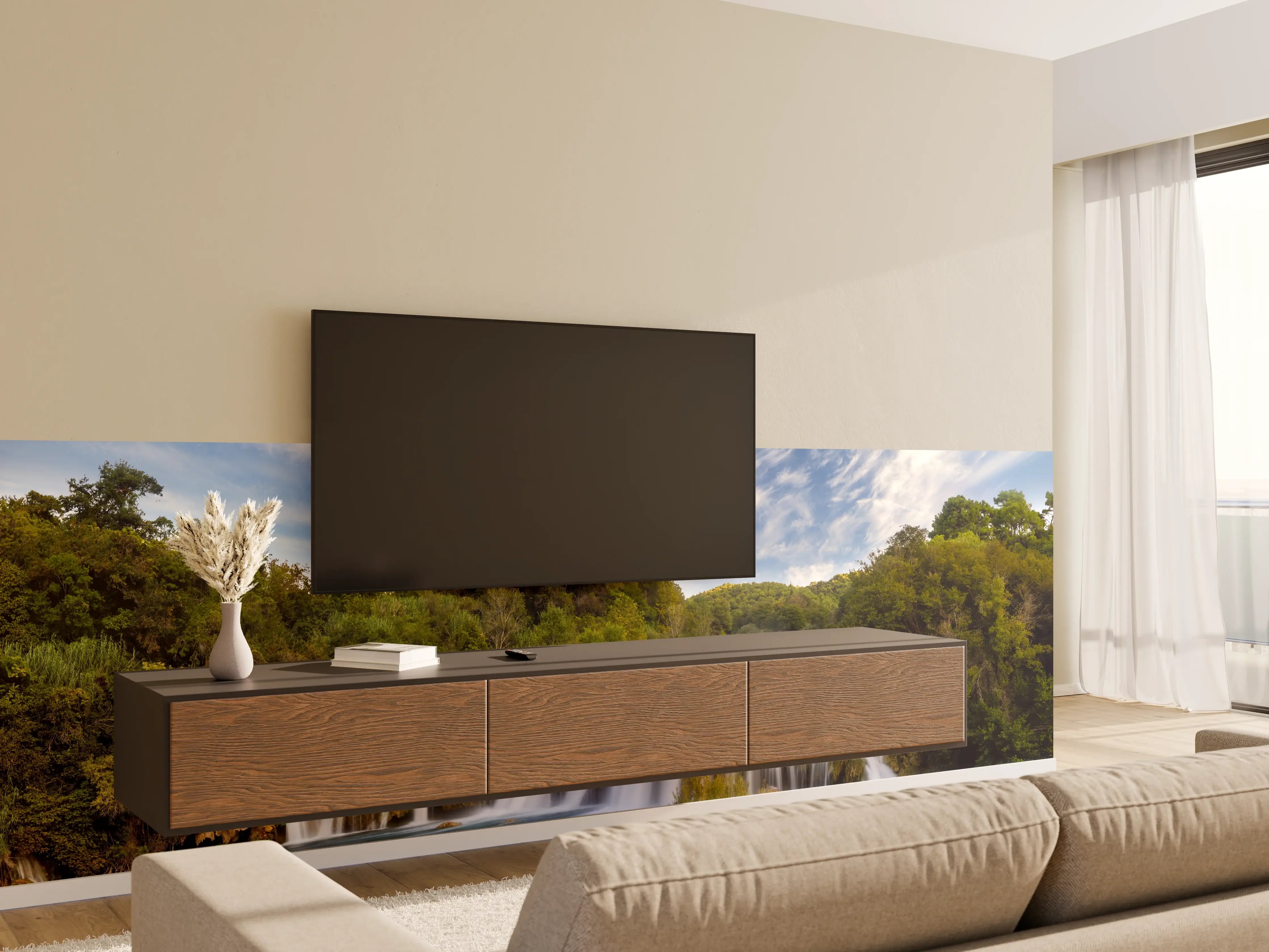Wandverkleidung Wohnzimmer - Krka-Nationalpark-Panorama