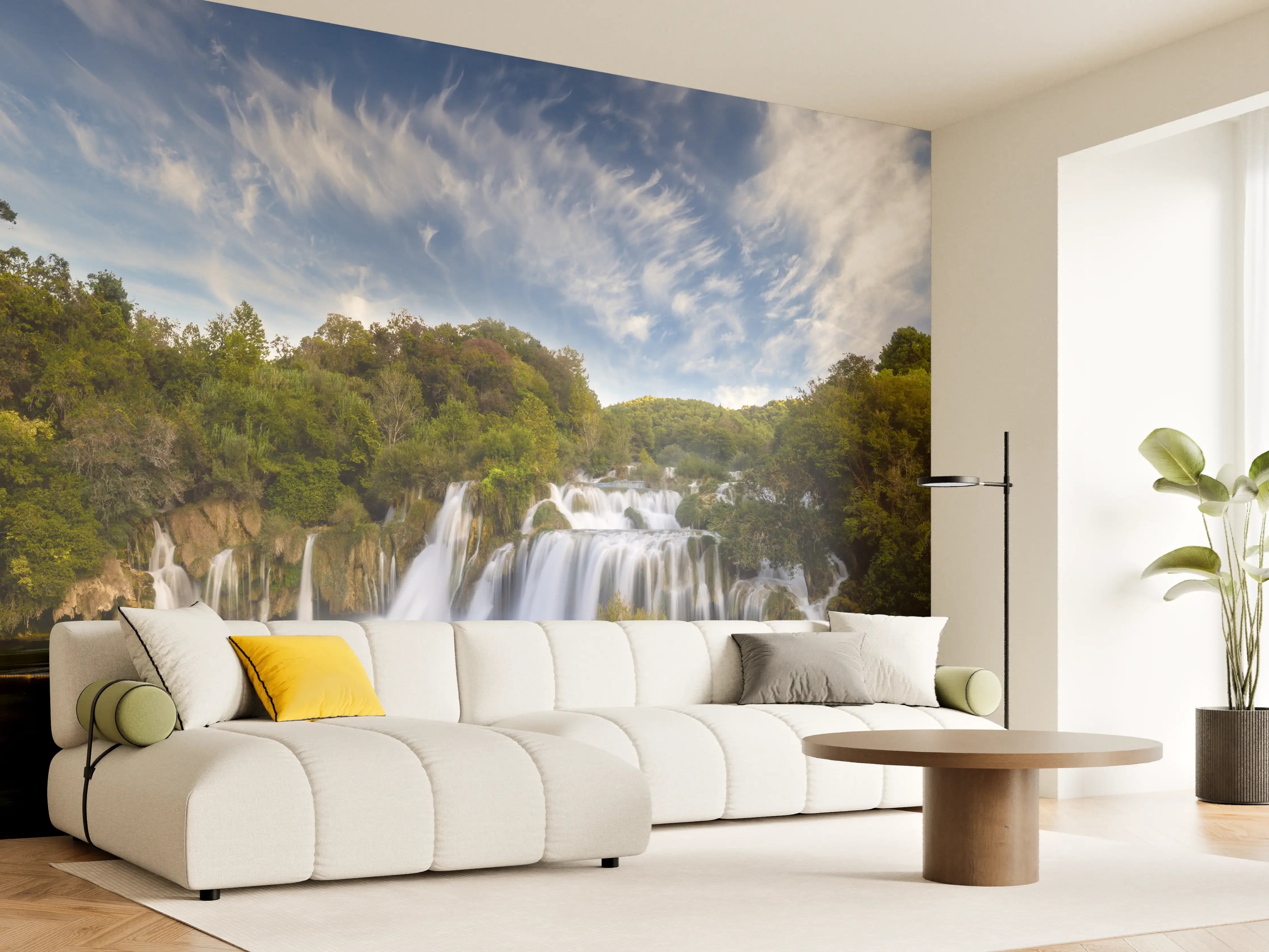 Wandverkleidung Wohnzimmer - Krka-Nationalpark-Panorama
