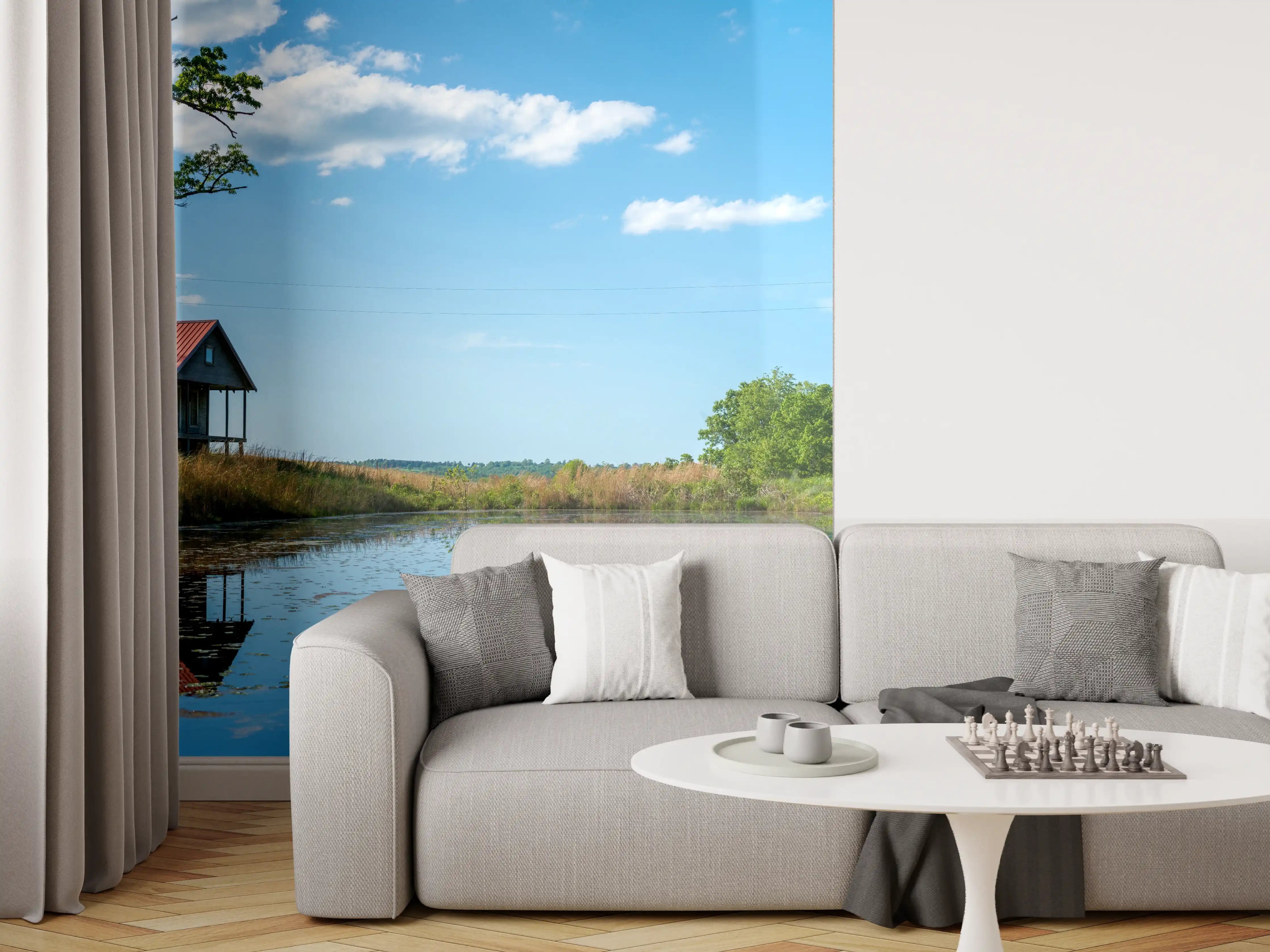 Wandverkleidung Wohnzimmer - Ländliches altes Haus