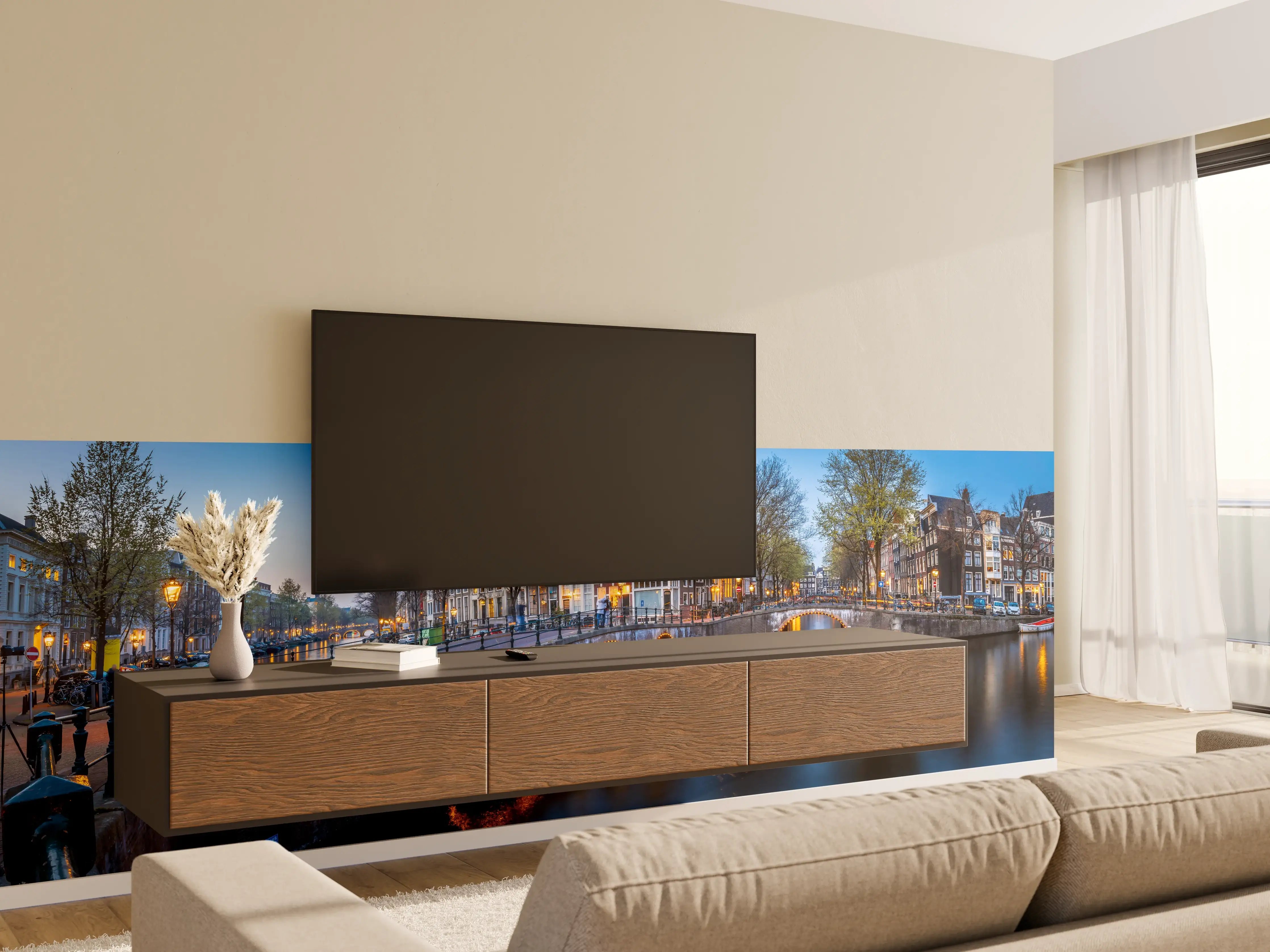 Wandverkleidung Wohnzimmer - Leidsegracht-Brücke - Amsterdam