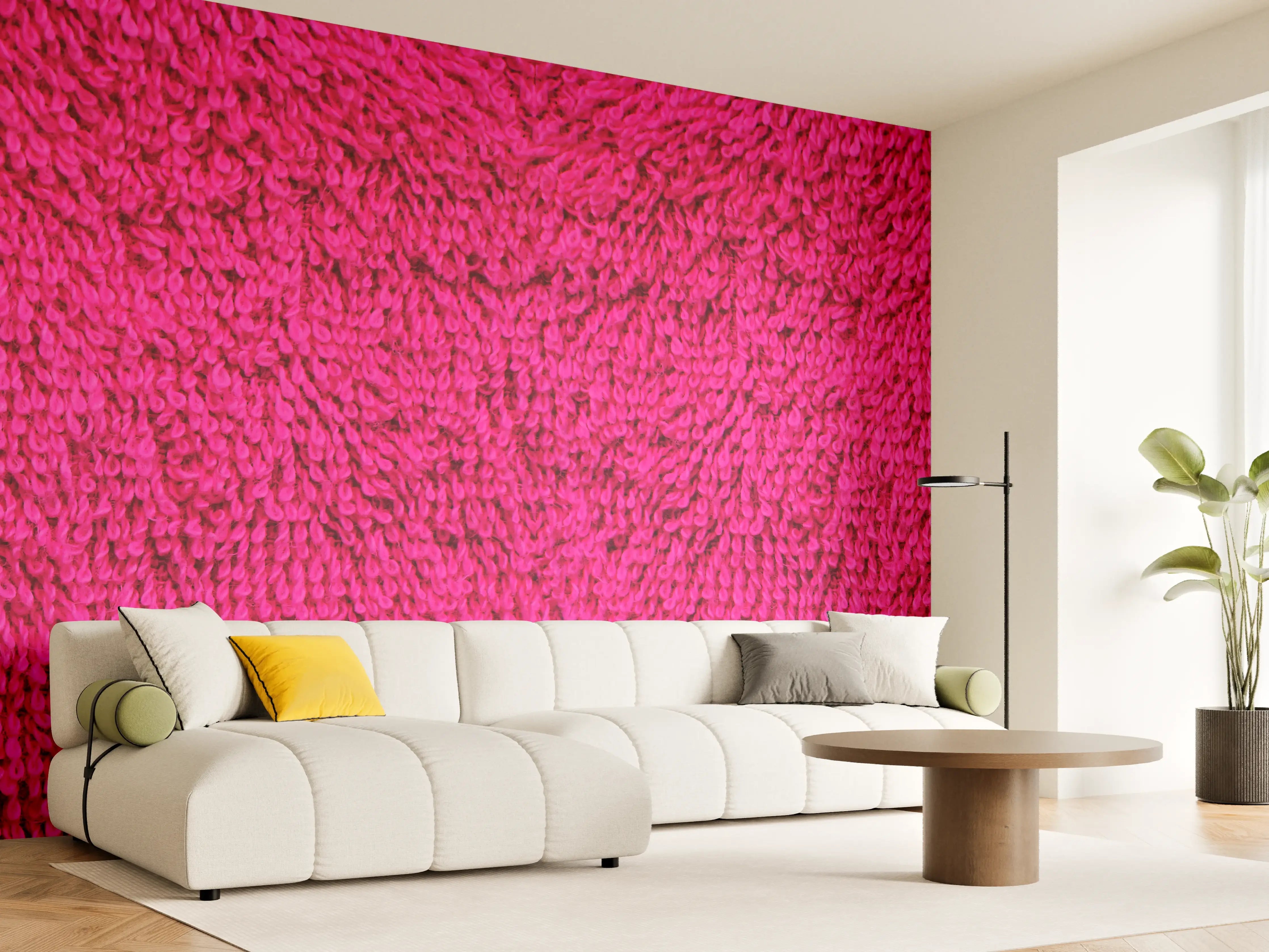 Wandverkleidung Wohnzimmer - Lila Frottee Handtuch Textur