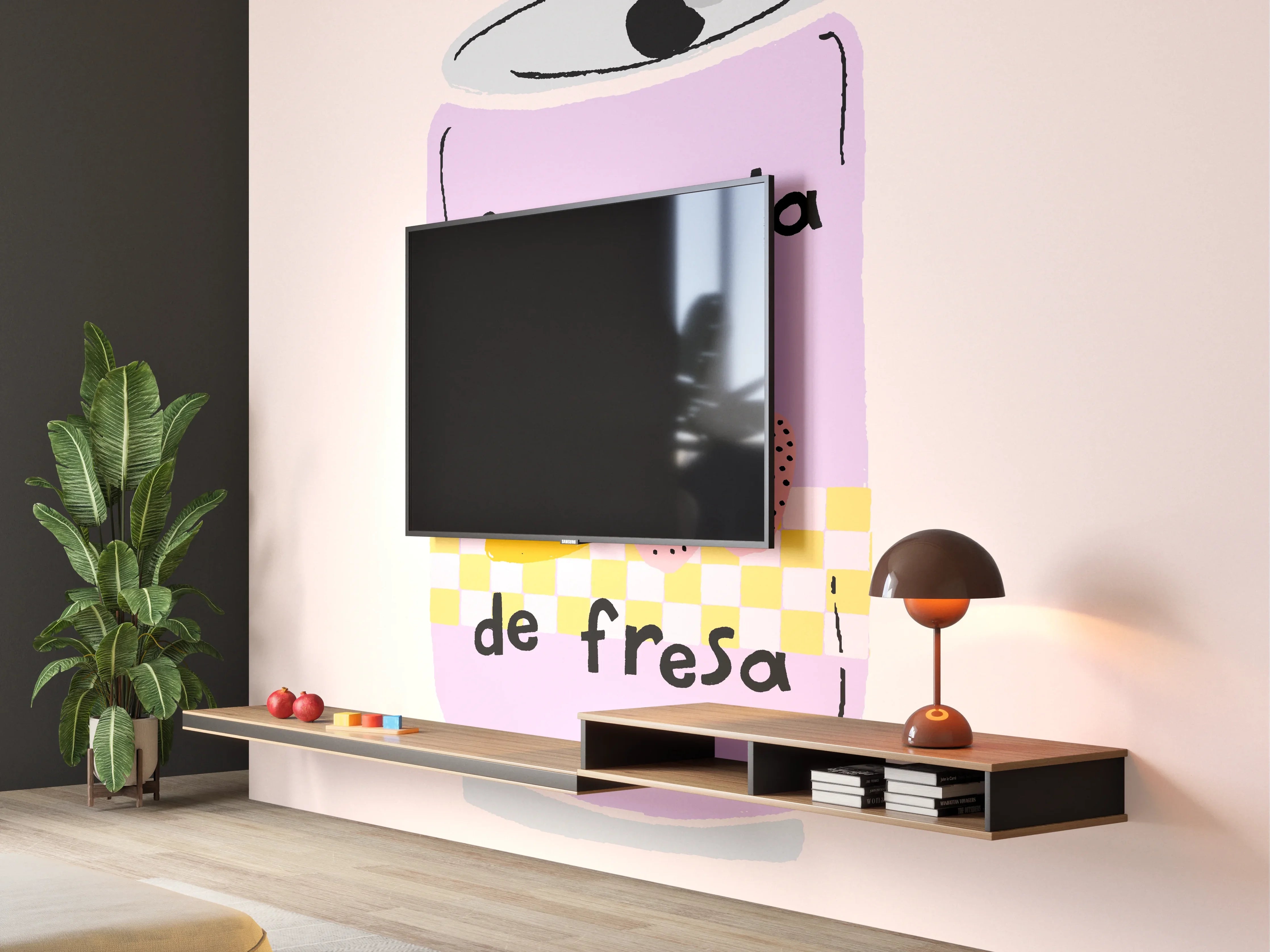 Wandverkleidung Wohnzimmer - Limonade de fresa - Fruchtiger Genuss