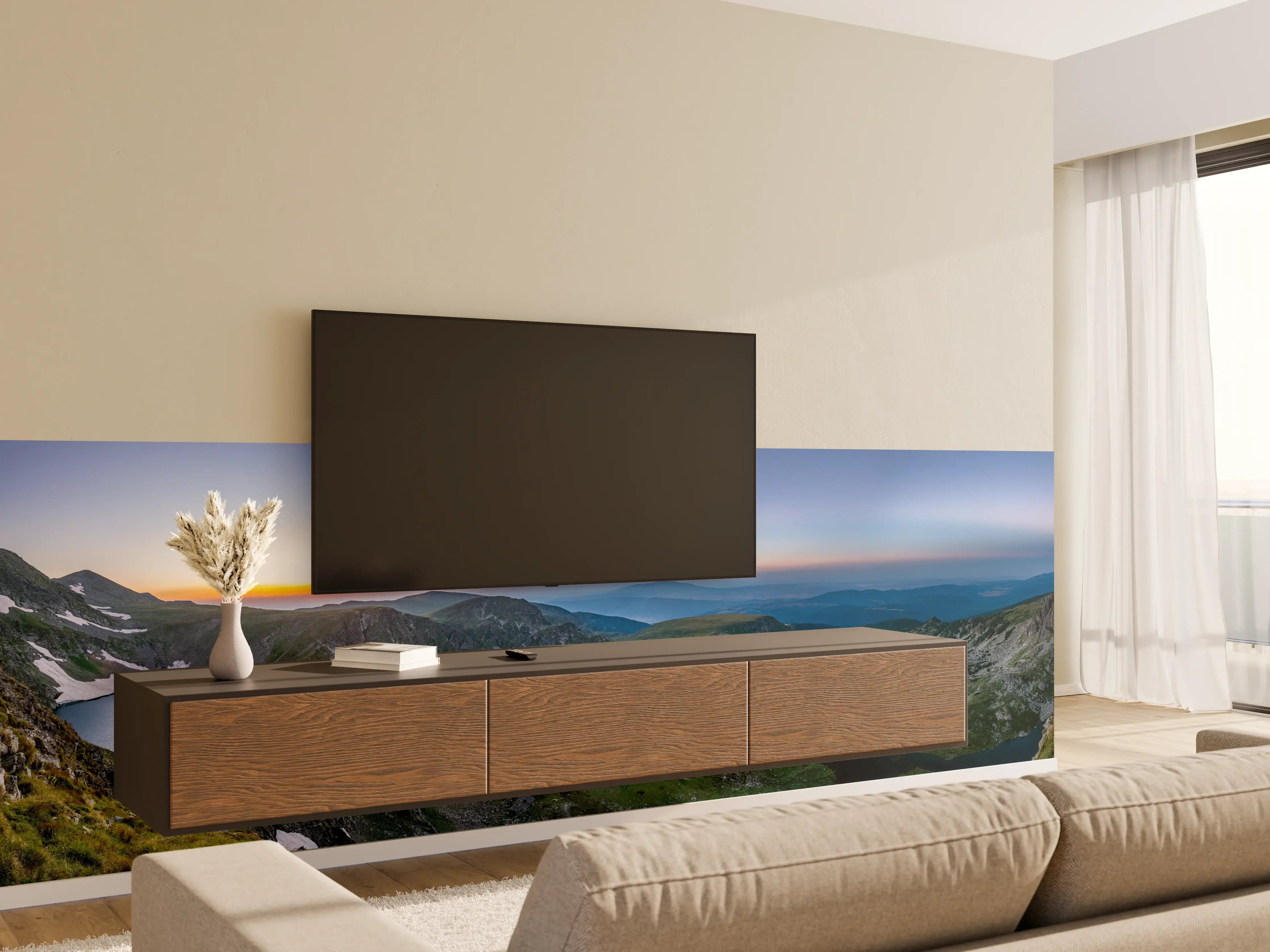 Wandverkleidung Wohnzimmer - Luftaufnahme der sieben Rila-Seen - Bulgarien