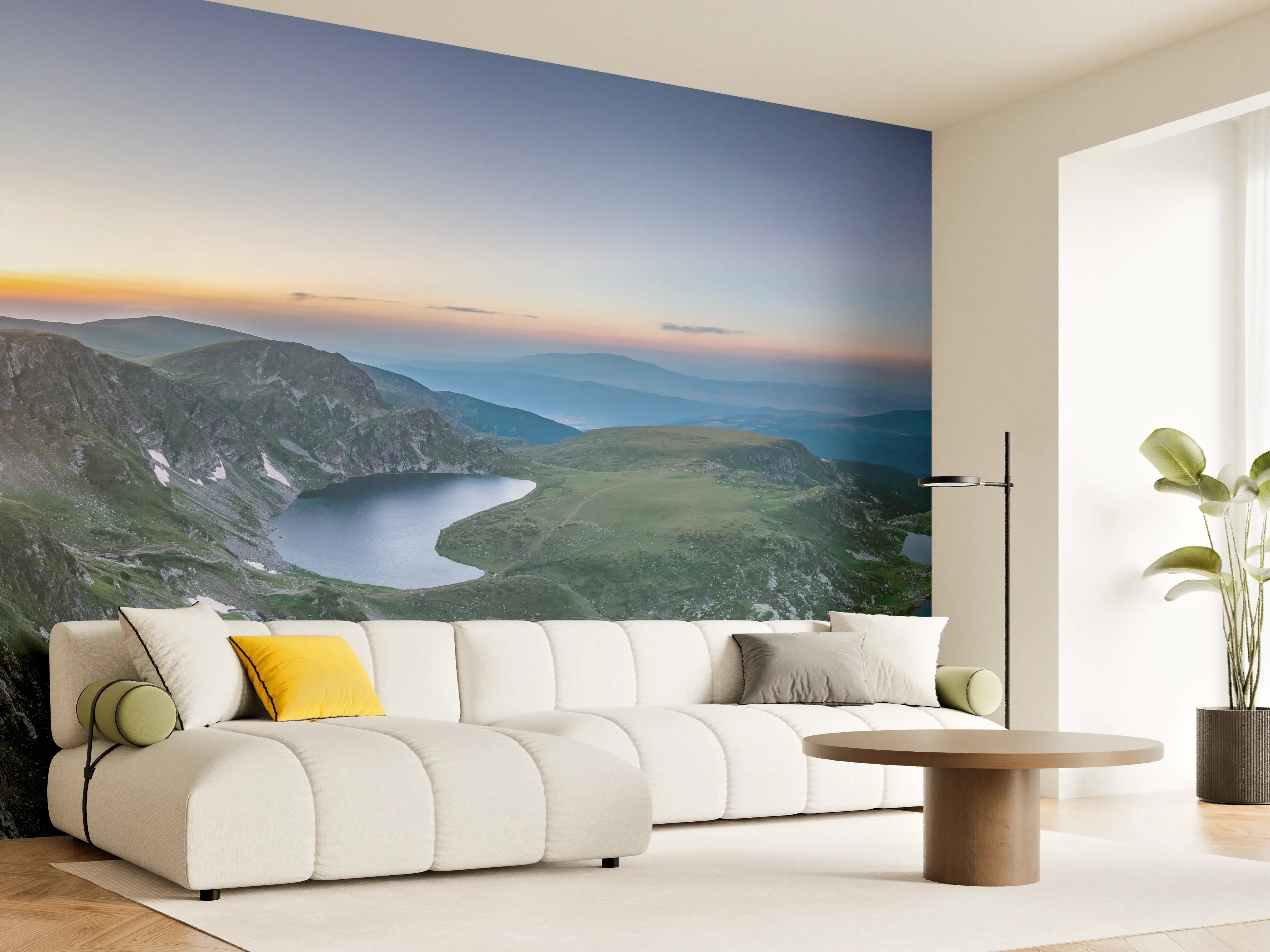 Wandverkleidung Wohnzimmer - Luftaufnahme der sieben Rila-Seen - Bulgarien