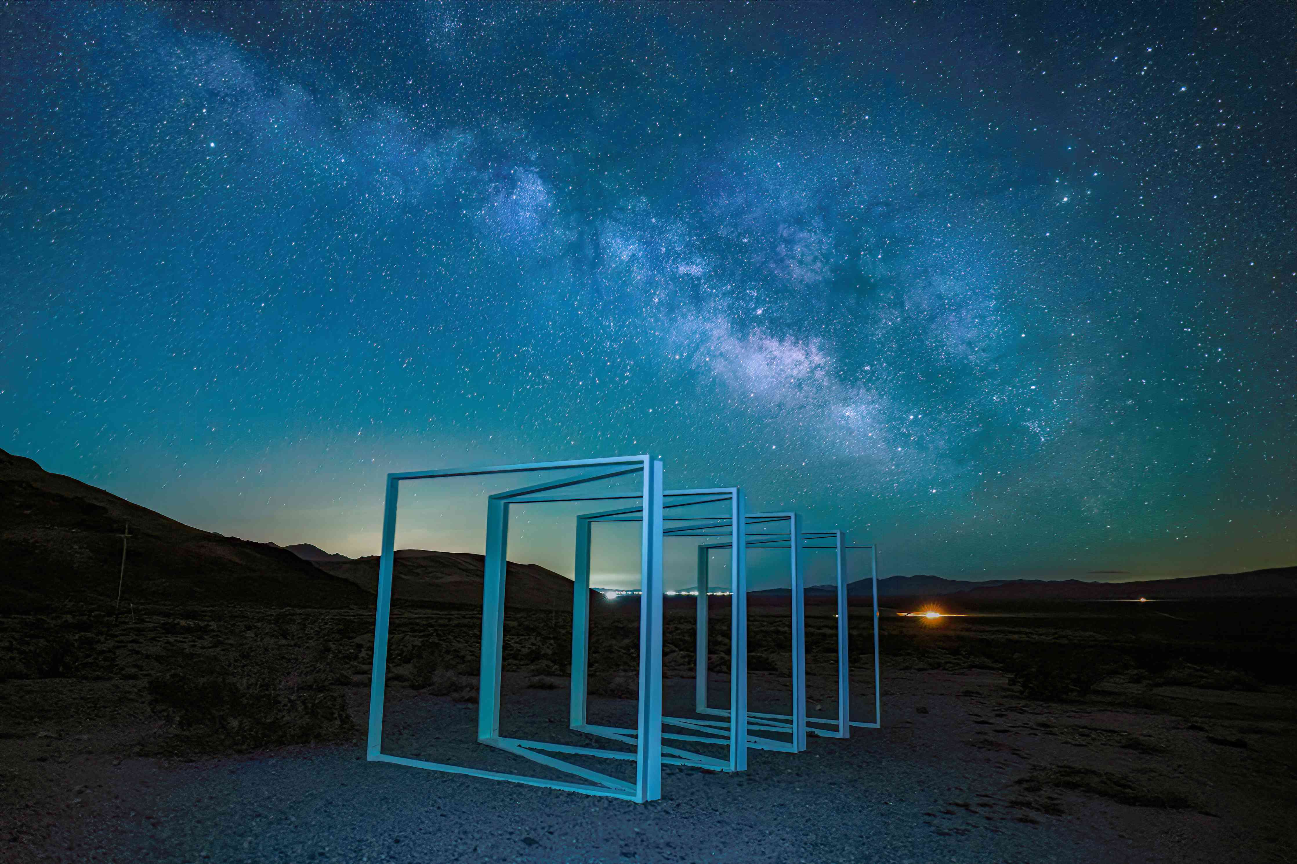 Wandverkleidung Wohnzimmer-Magischer Blick in die Sternewelt