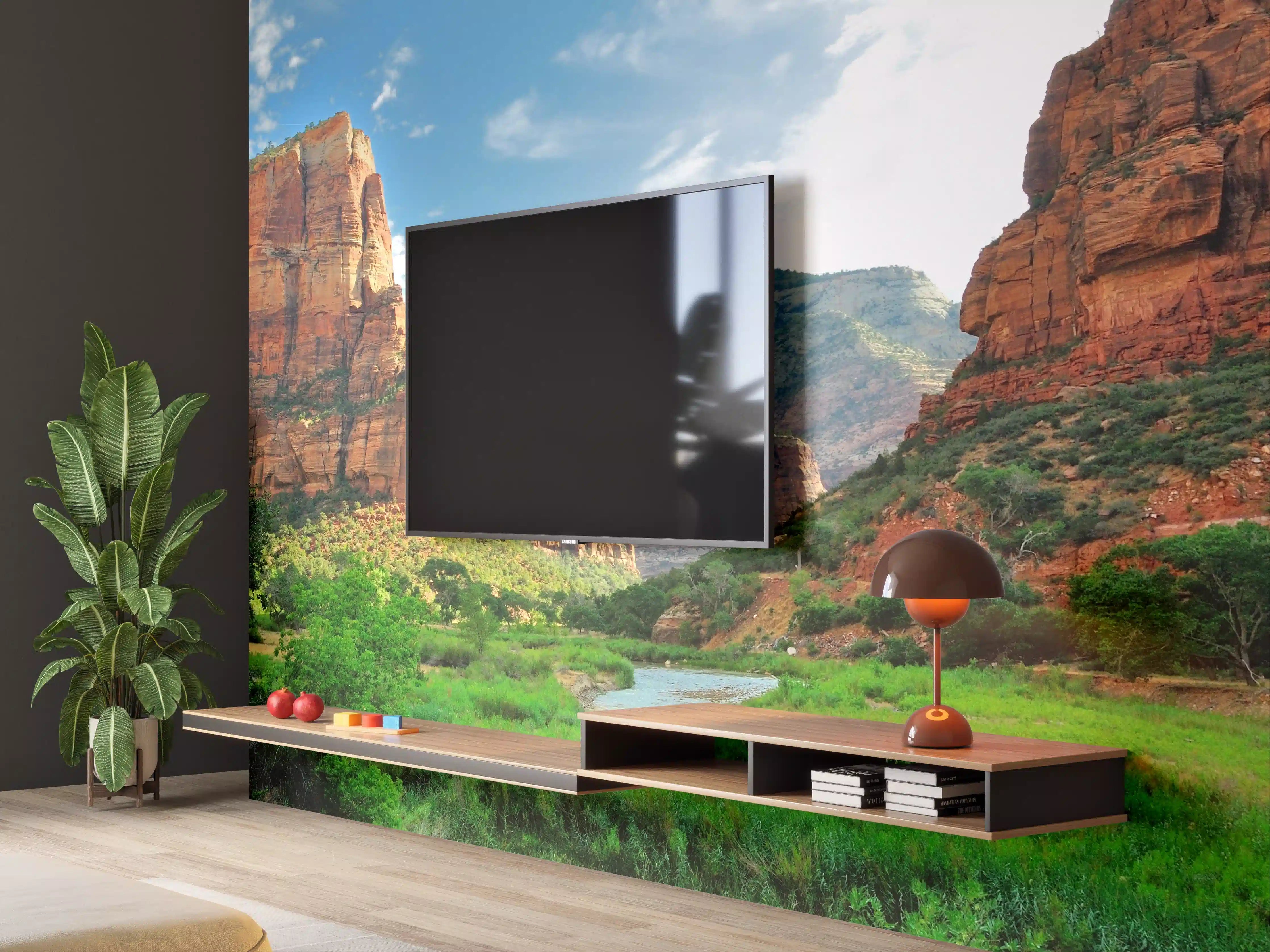 Wandverkleidung Wohnzimmer - Majestätische Canyonlandschaft