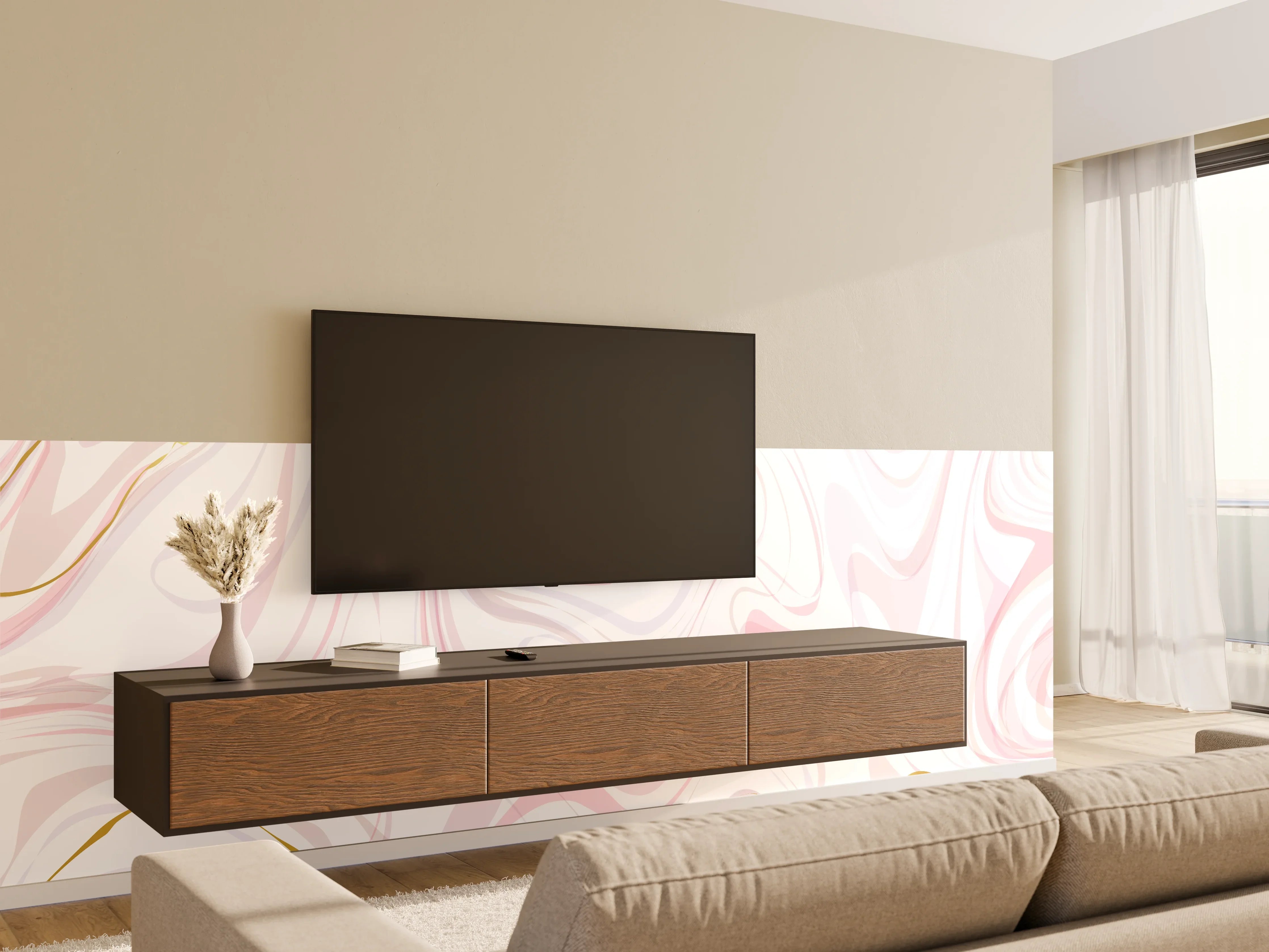 Wandverkleidung Wohnzimmer - Marble Marble Beige