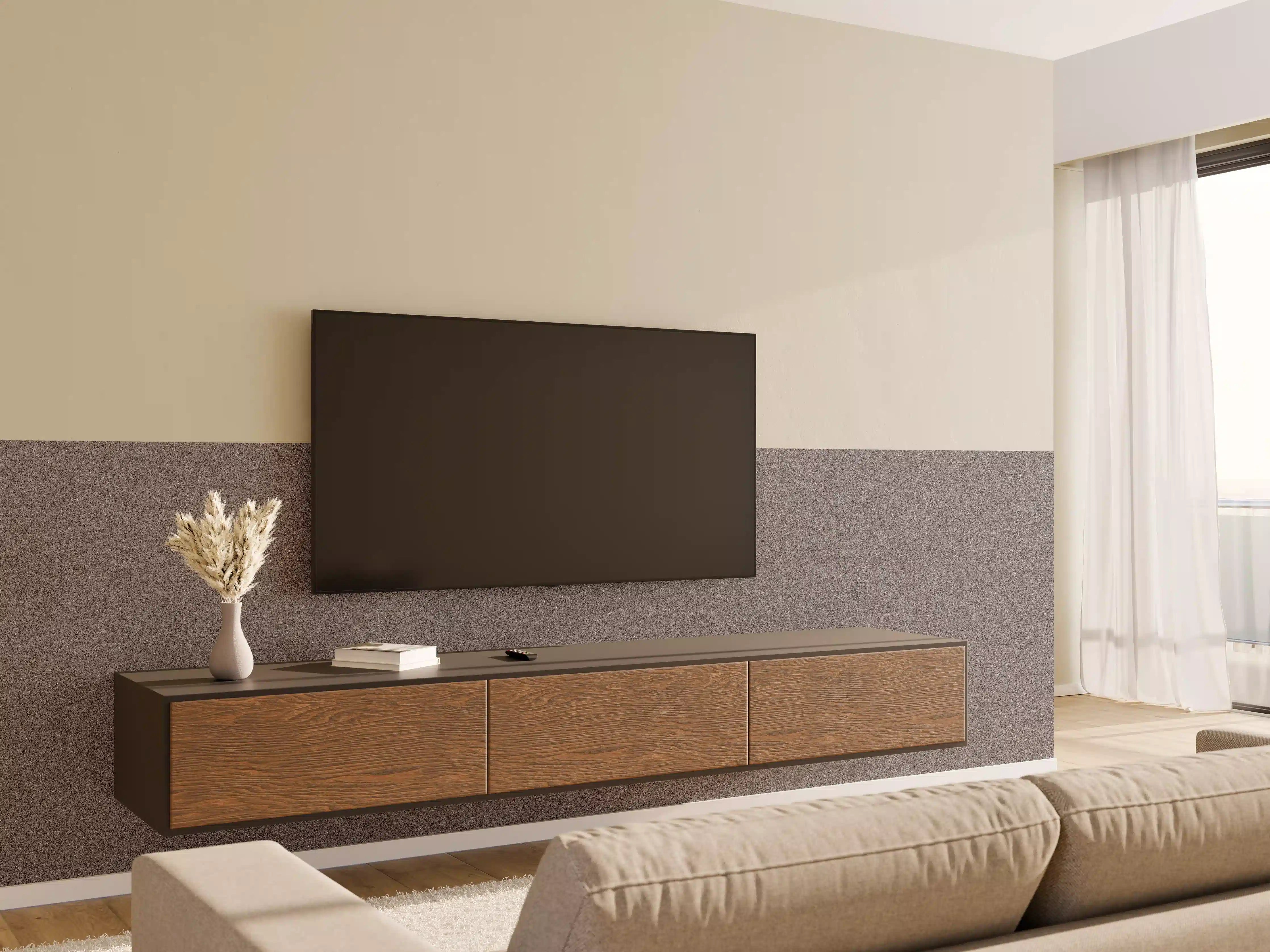 Wandverkleidung Wohnzimmer - Marmor Textur dunkel