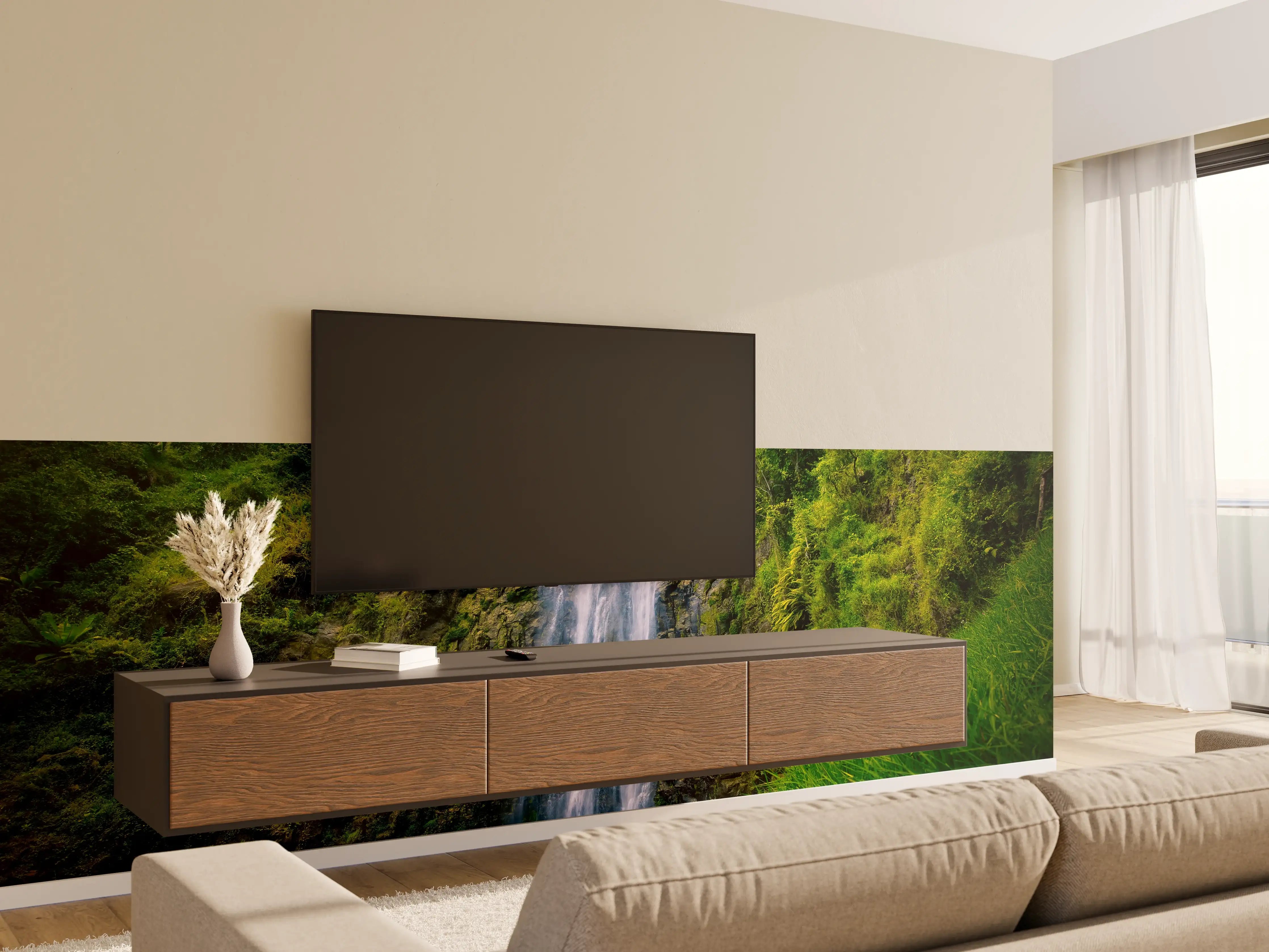 Wandverkleidung Wohnzimmer - Materuni Waterfall
