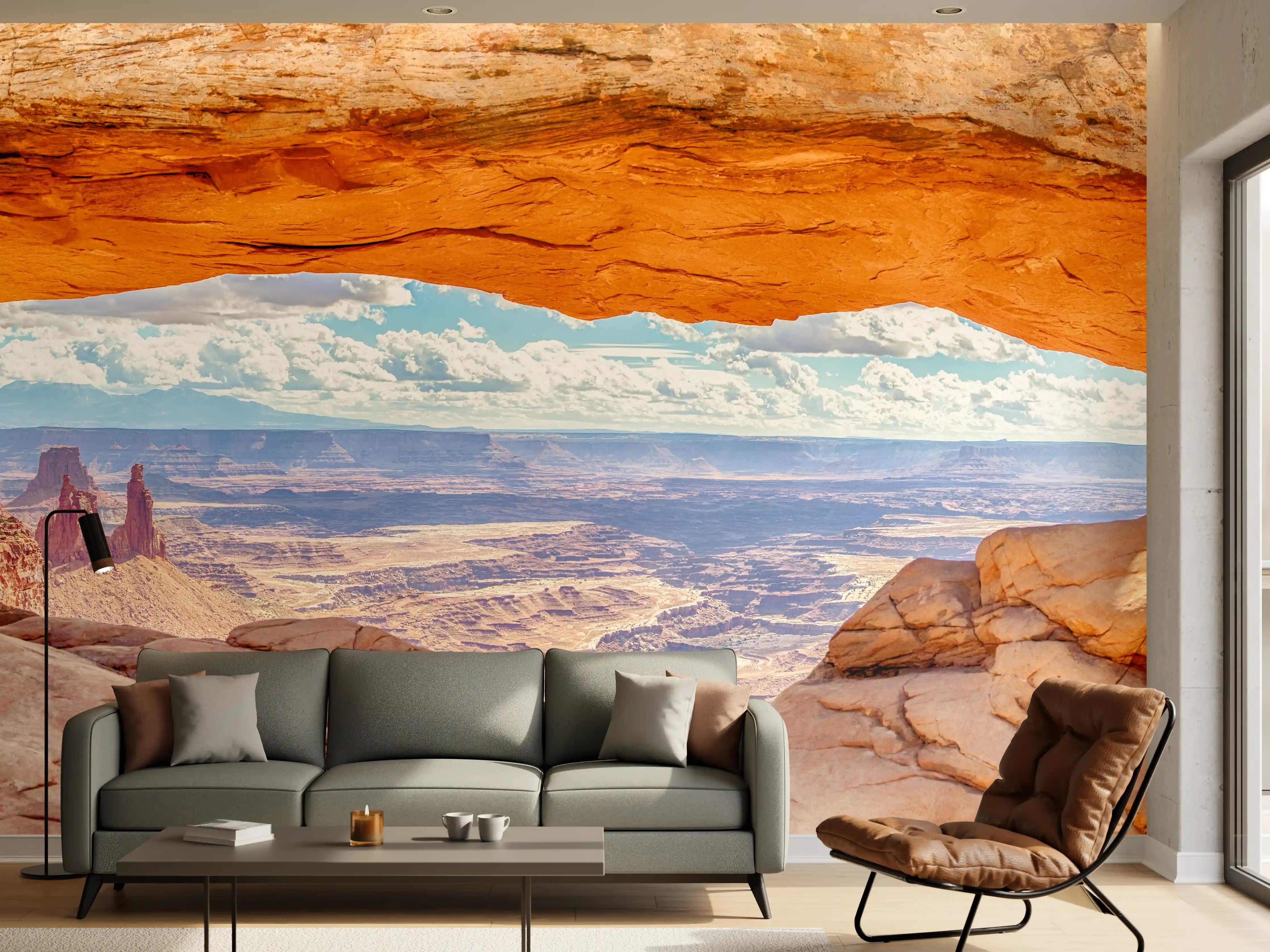 Wandverkleidung Wohnzimmer - Mesa Arch-Panorama bei Sonnenaufgang
