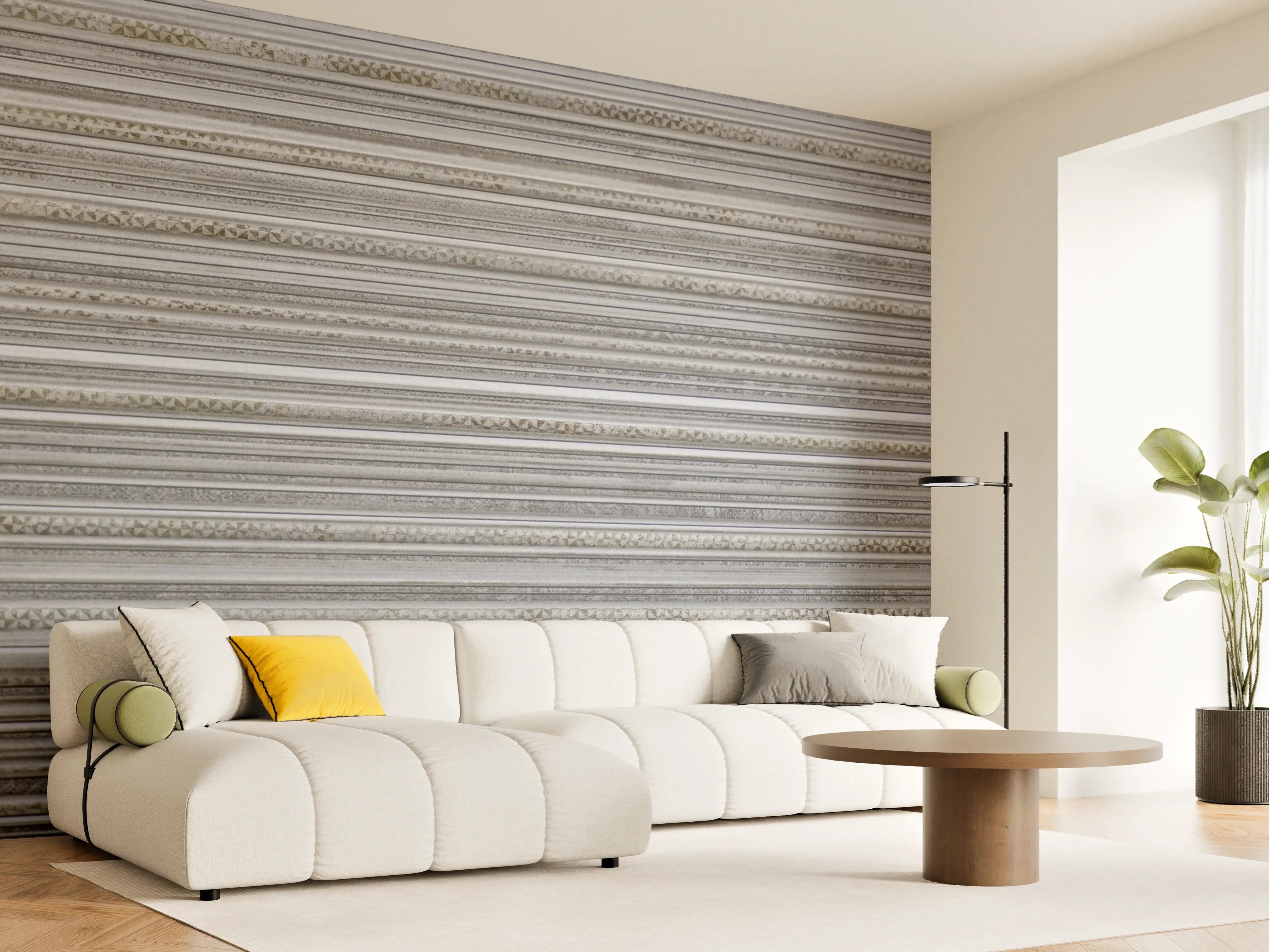 Wandverkleidung Wohnzimmer - Moderne Betontreppe mit Textur