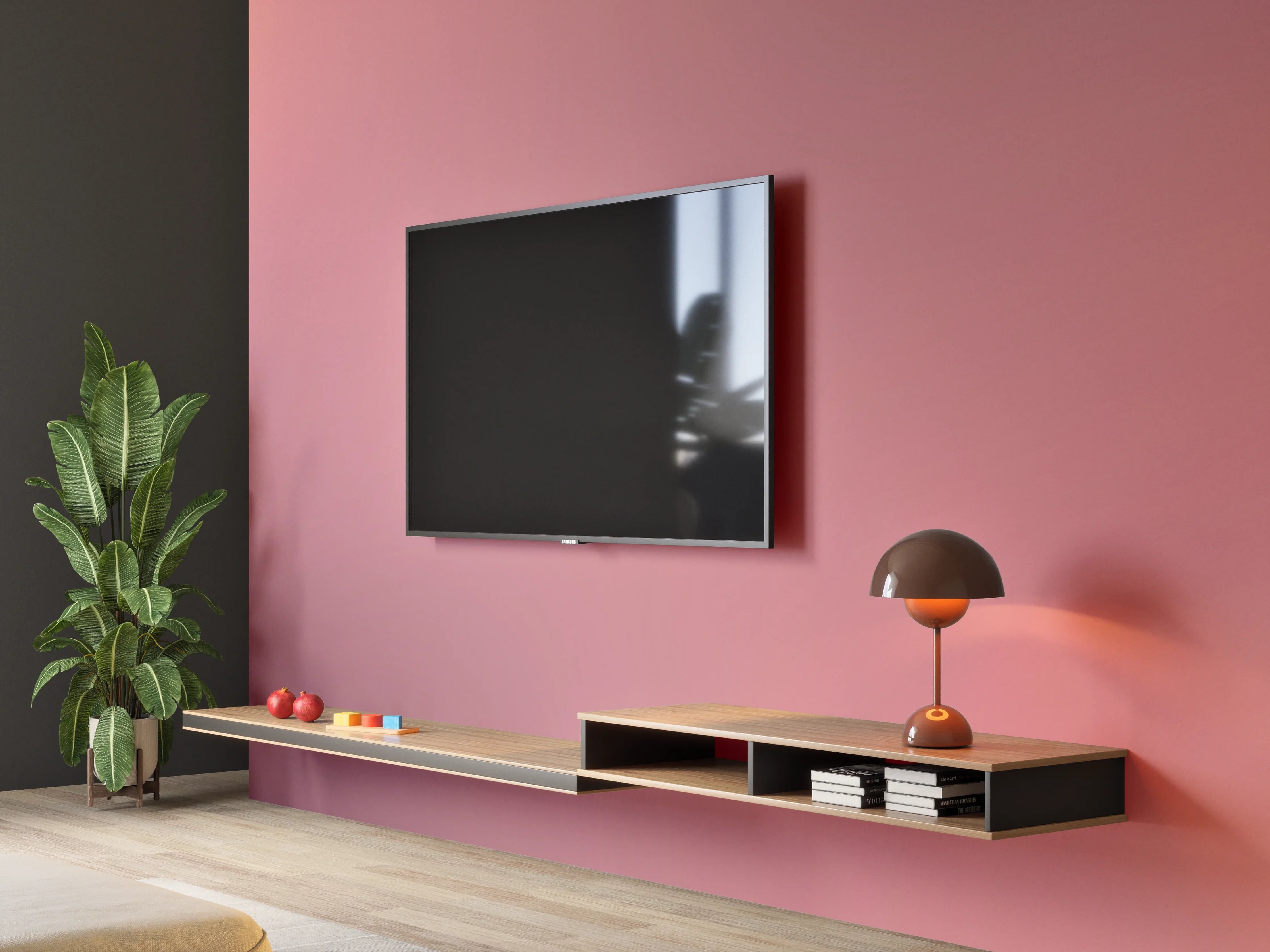 Wandverkleidung Wohnzimmer - Moderne Farbe mit sanfter Textur