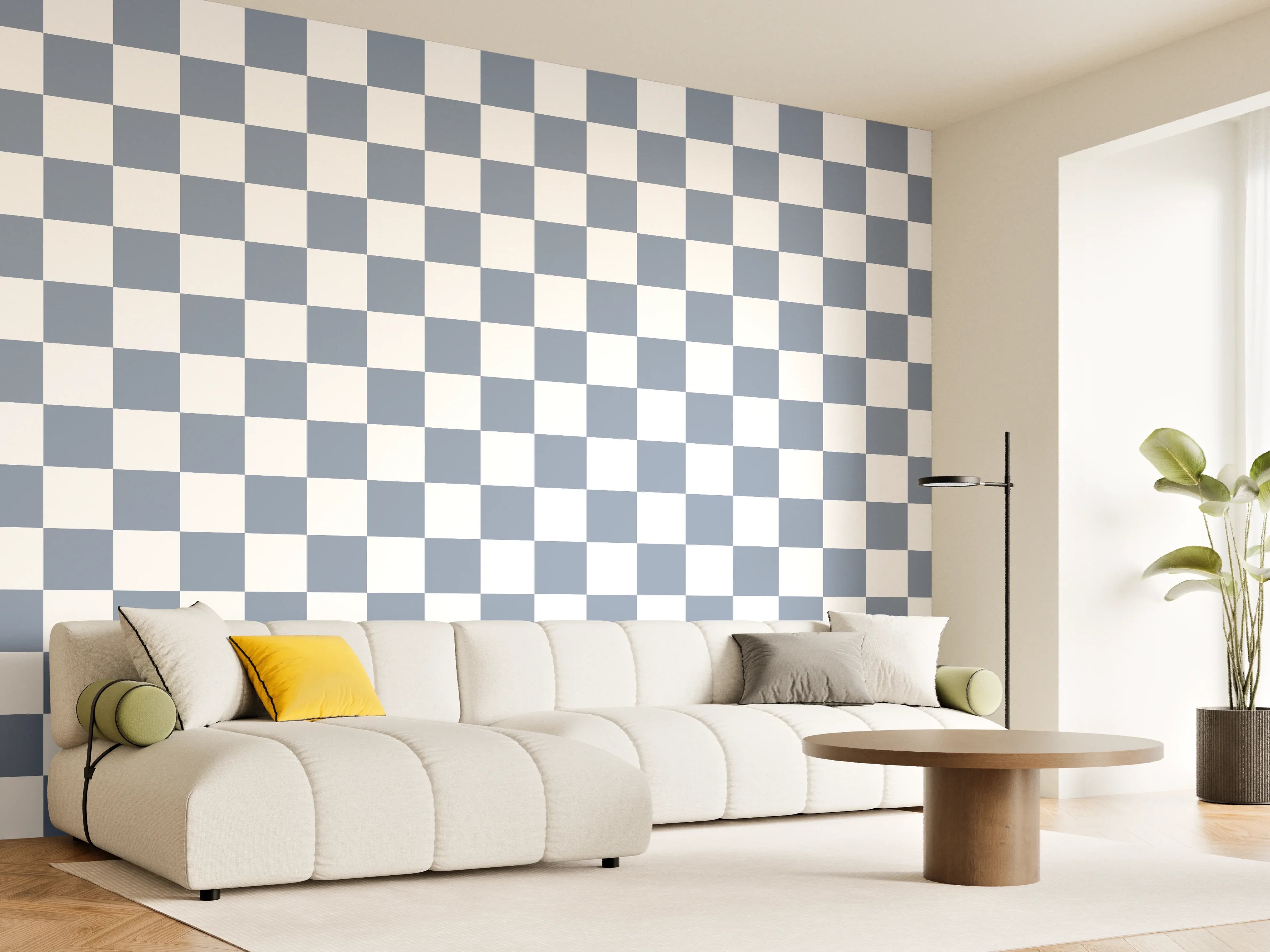 Wandverkleidung Wohnzimmer - Moderne Gestaltung mit Grau- und Weißtönen