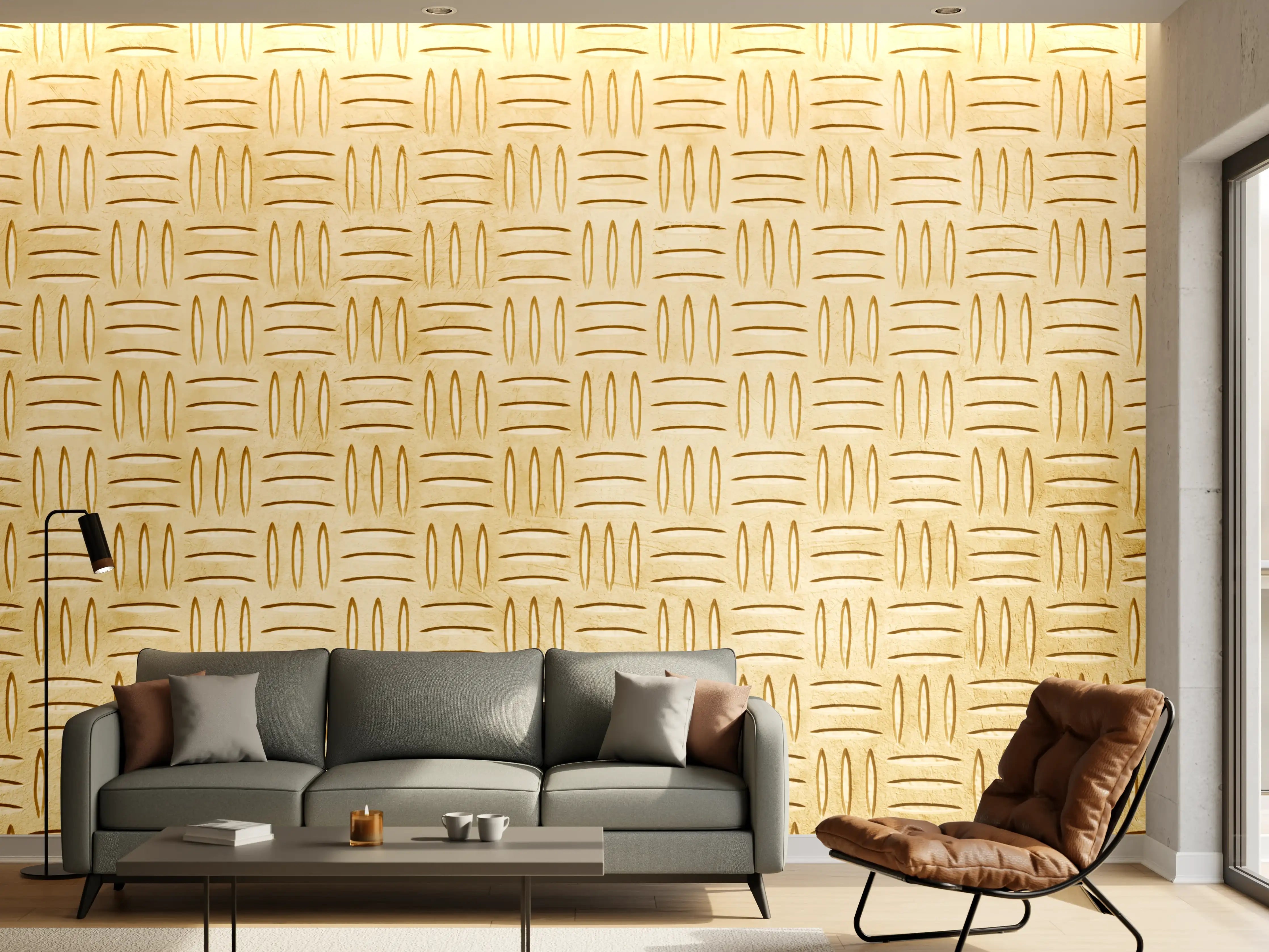 Wandverkleidung Wohnzimmer - Moderne Holzoptik Fliesen für Zuhause