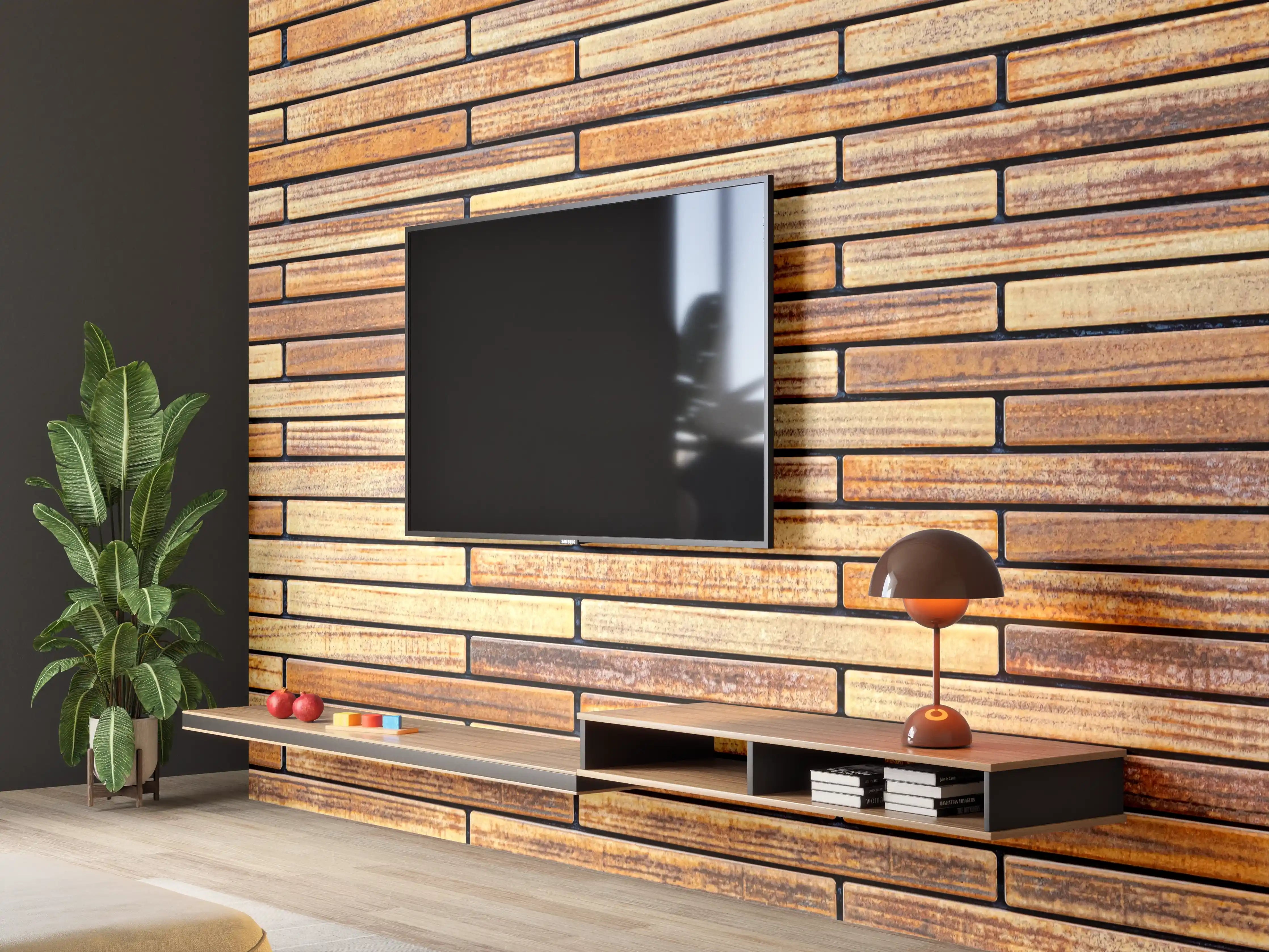 Wandverkleidung Wohnzimmer - Moderne Holzverkleidung
