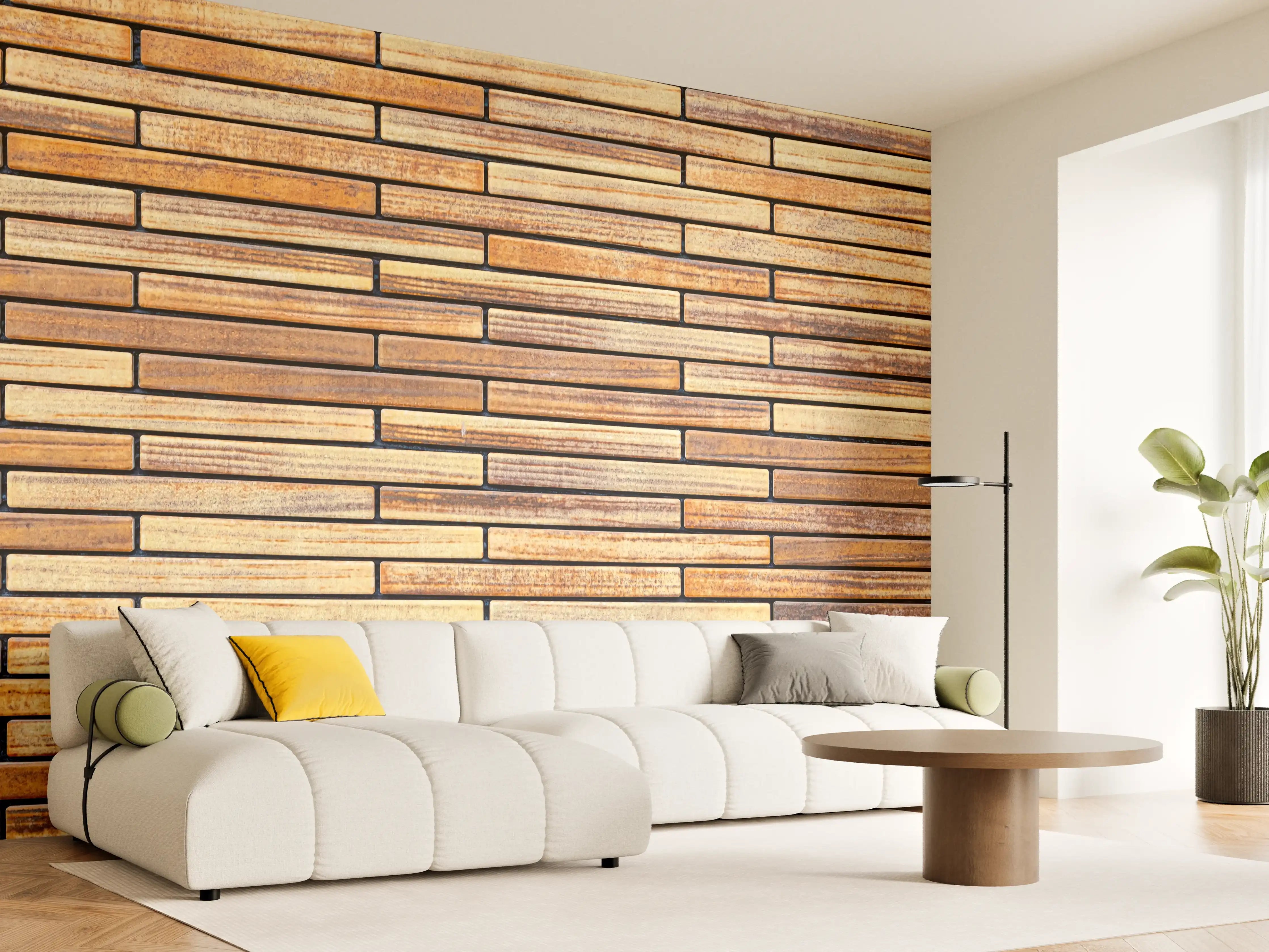 Wandverkleidung Wohnzimmer - Moderne Holzverkleidung