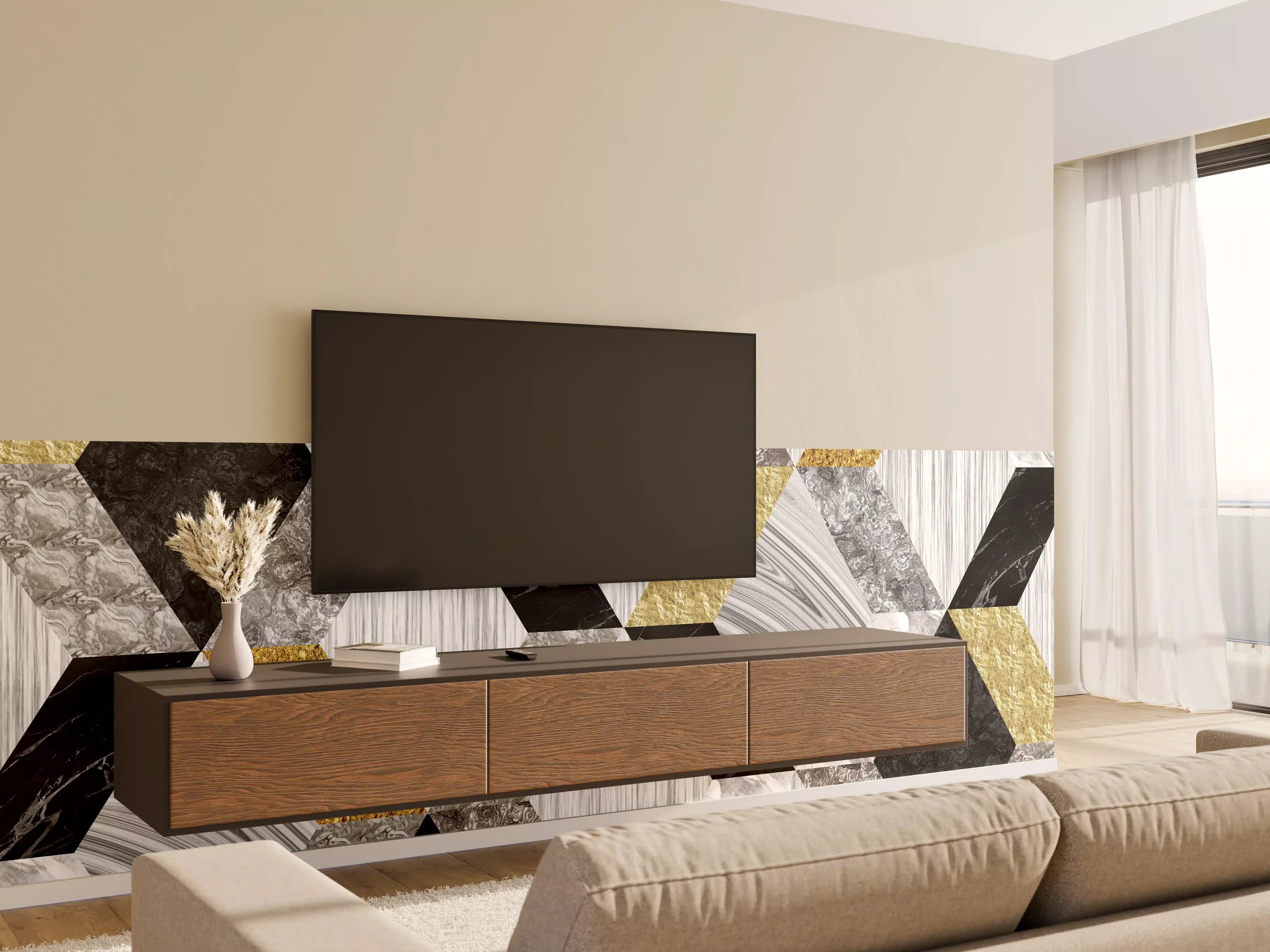 Wandverkleidung Wohnzimmer - Moderne Keramik Textur