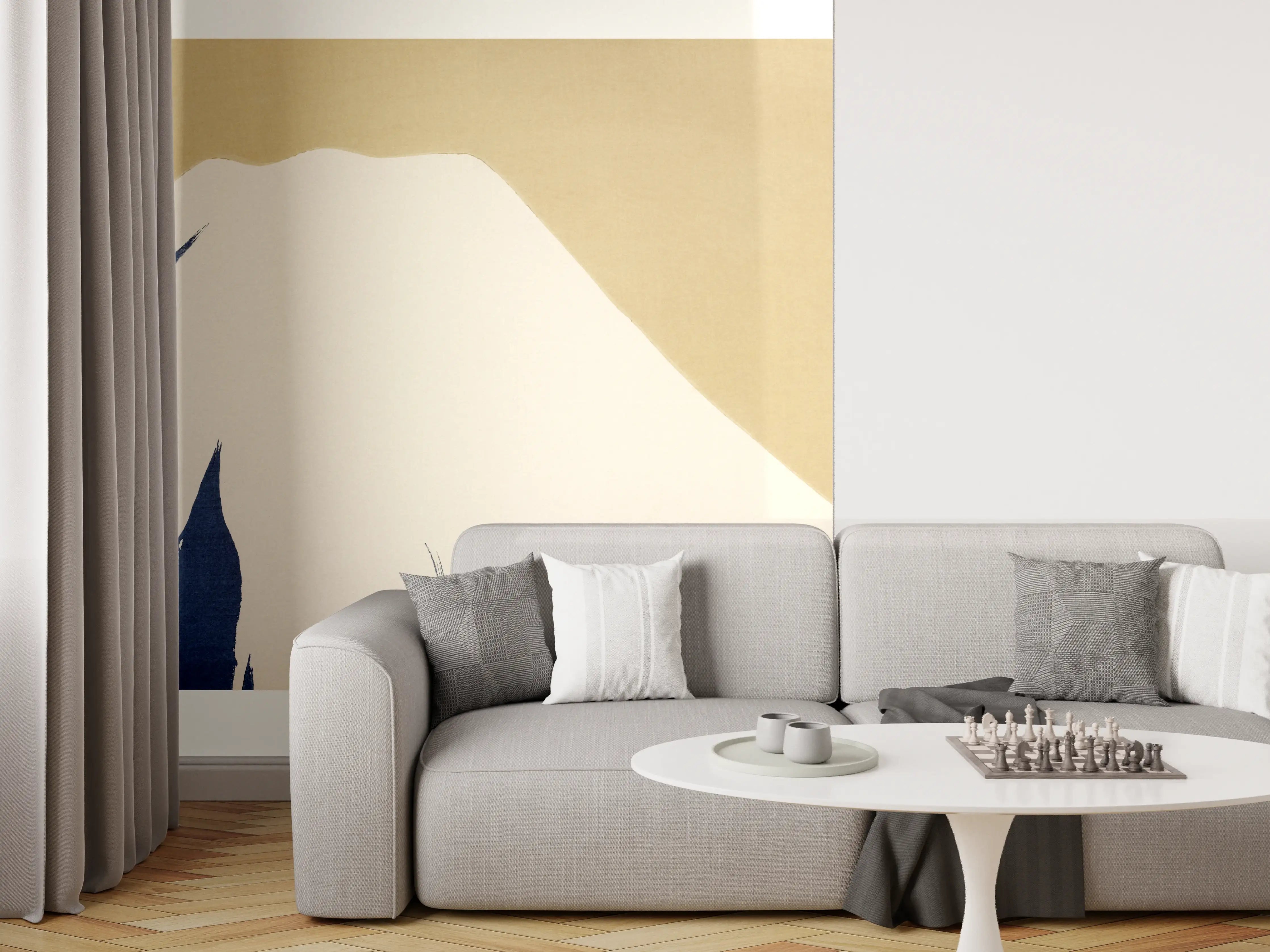 Wandverkleidung Wohnzimmer - Moderne Kunst Japanischer Berg