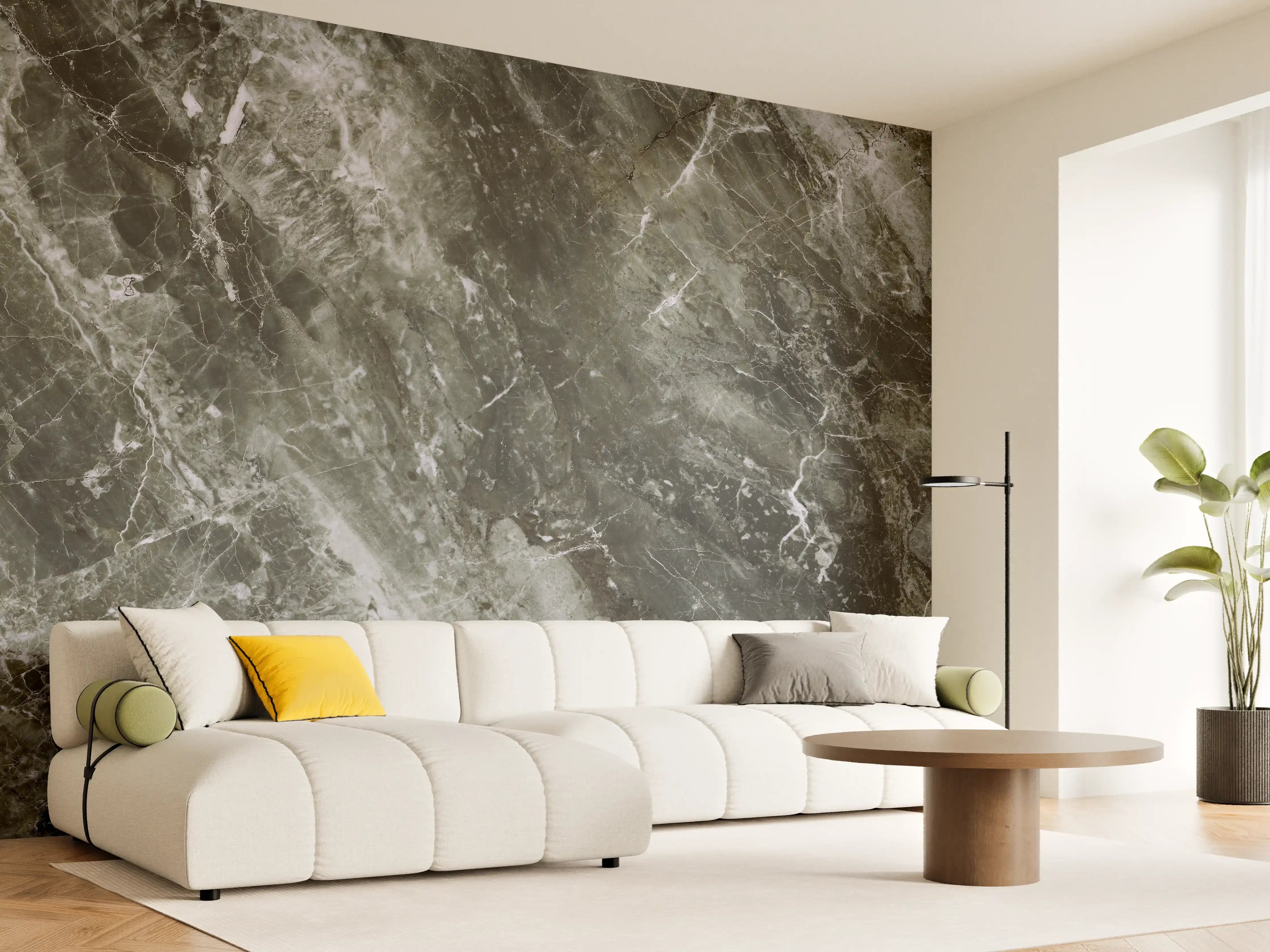 Wandverkleidung Wohnzimmer - Moderne Marmor Textur 