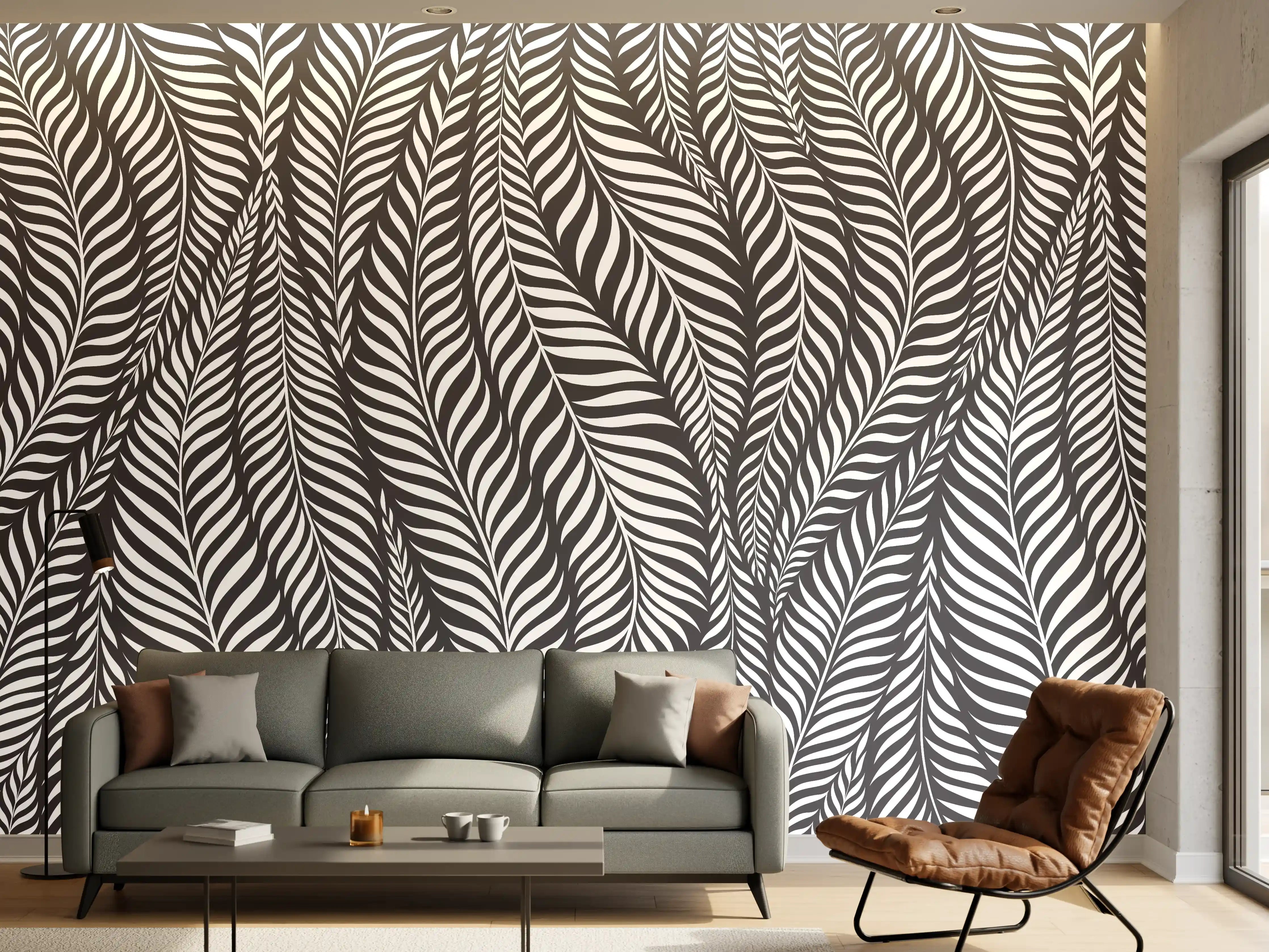 Wandverkleidung Wohnzimmer - Moderne Musterwanddekoration mit stilvollem Design