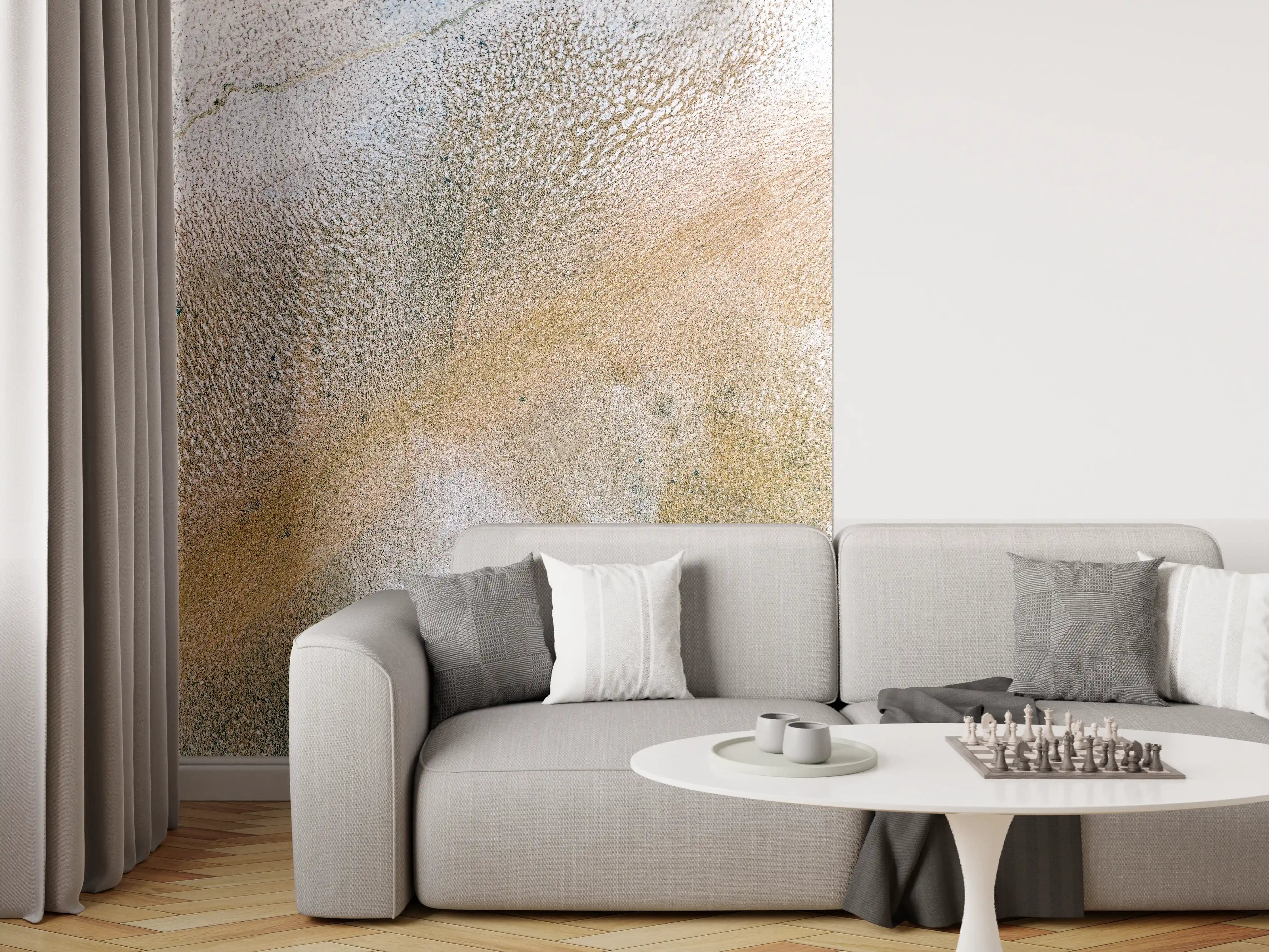 Wandverkleidung Wohnzimmer - Moderne Wasserfarben-Ästhetik