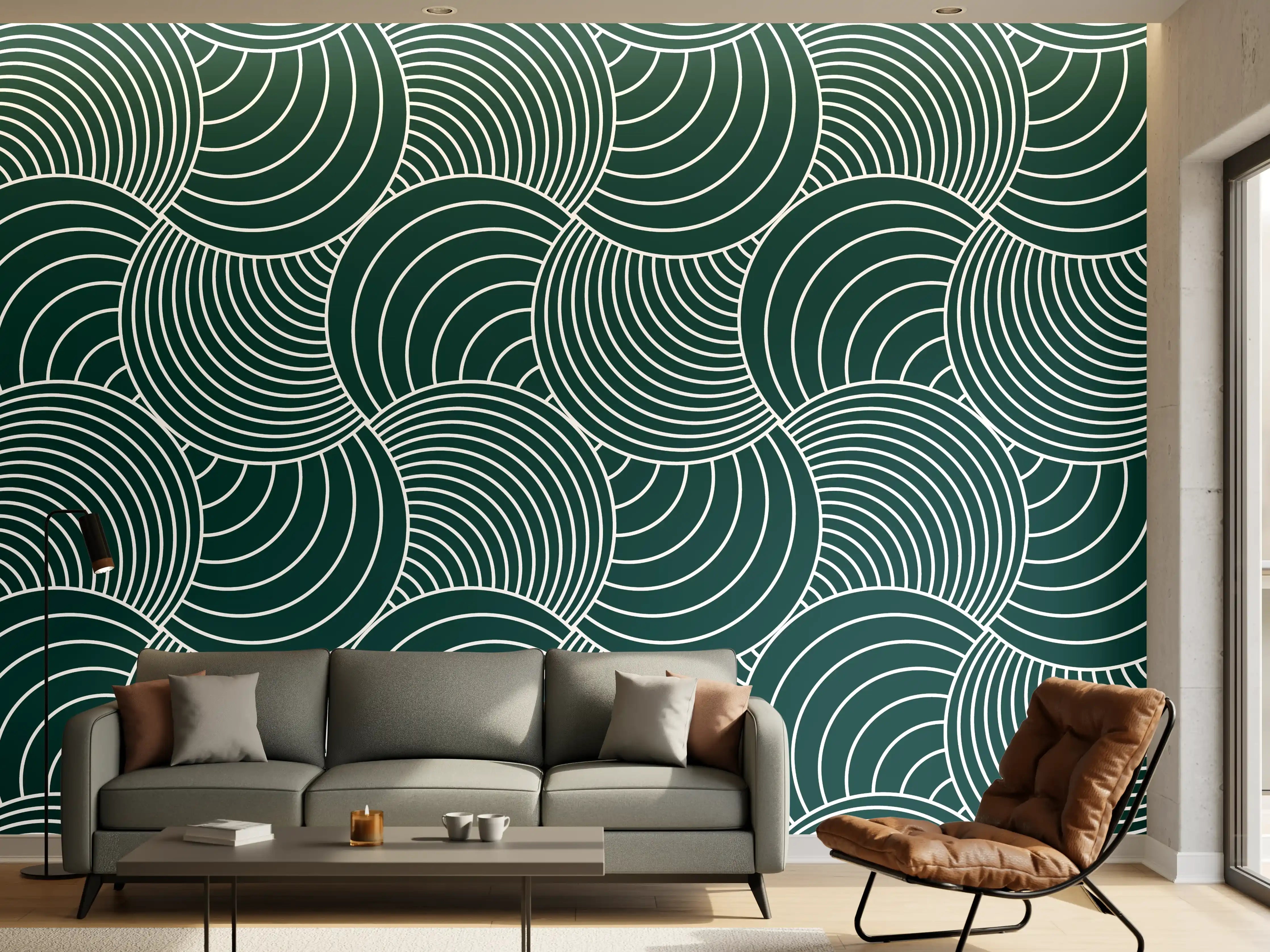 Wandverkleidung Wohnzimmer - Moderne Wellenmuster Wandtapete