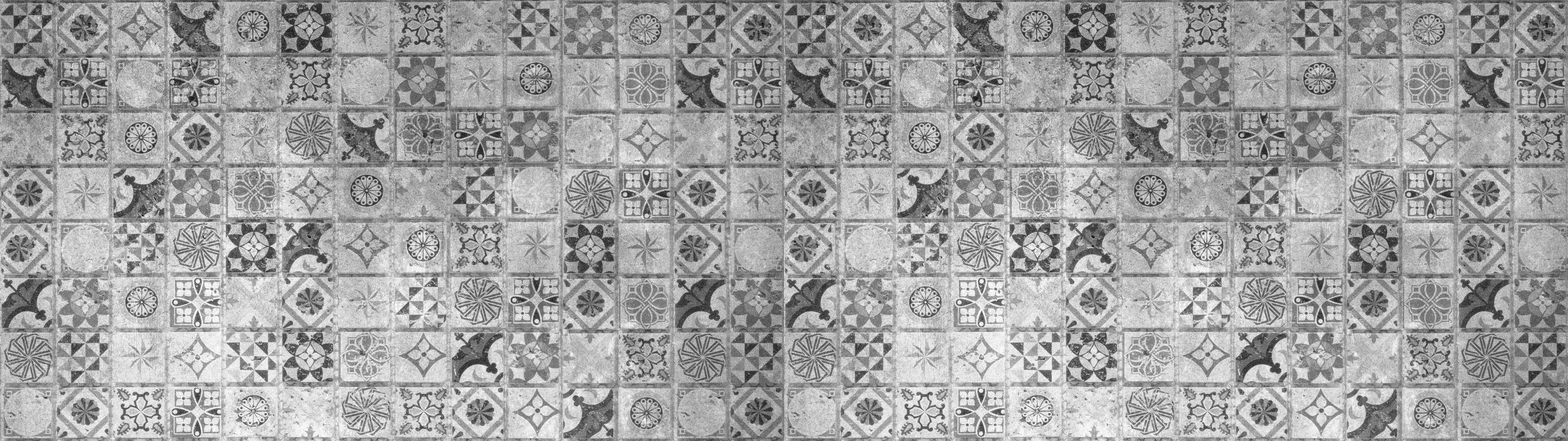 Wandverkleidung Wohnzimmer-Moderne geometrische Fliesenmuster in Grautönen