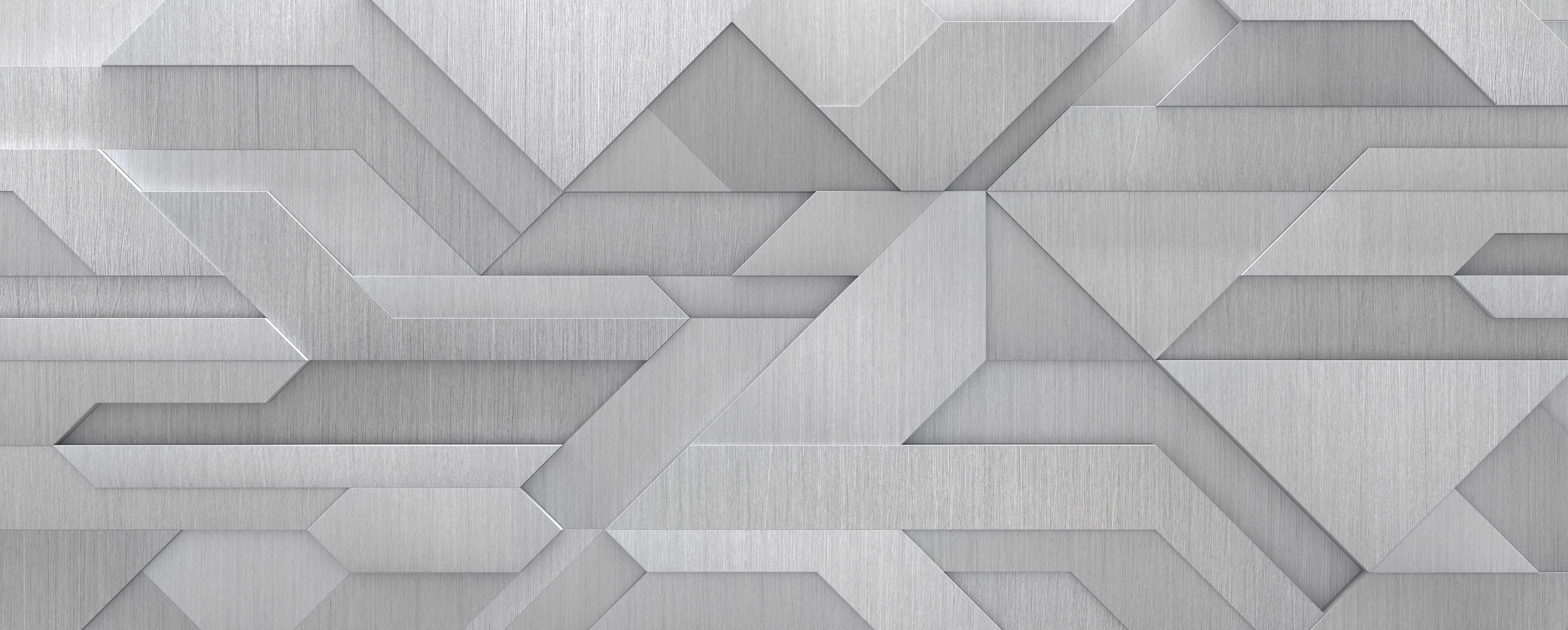 Wandverkleidung Wohnzimmer-Moderne geometrische Wandgestaltung in Grau