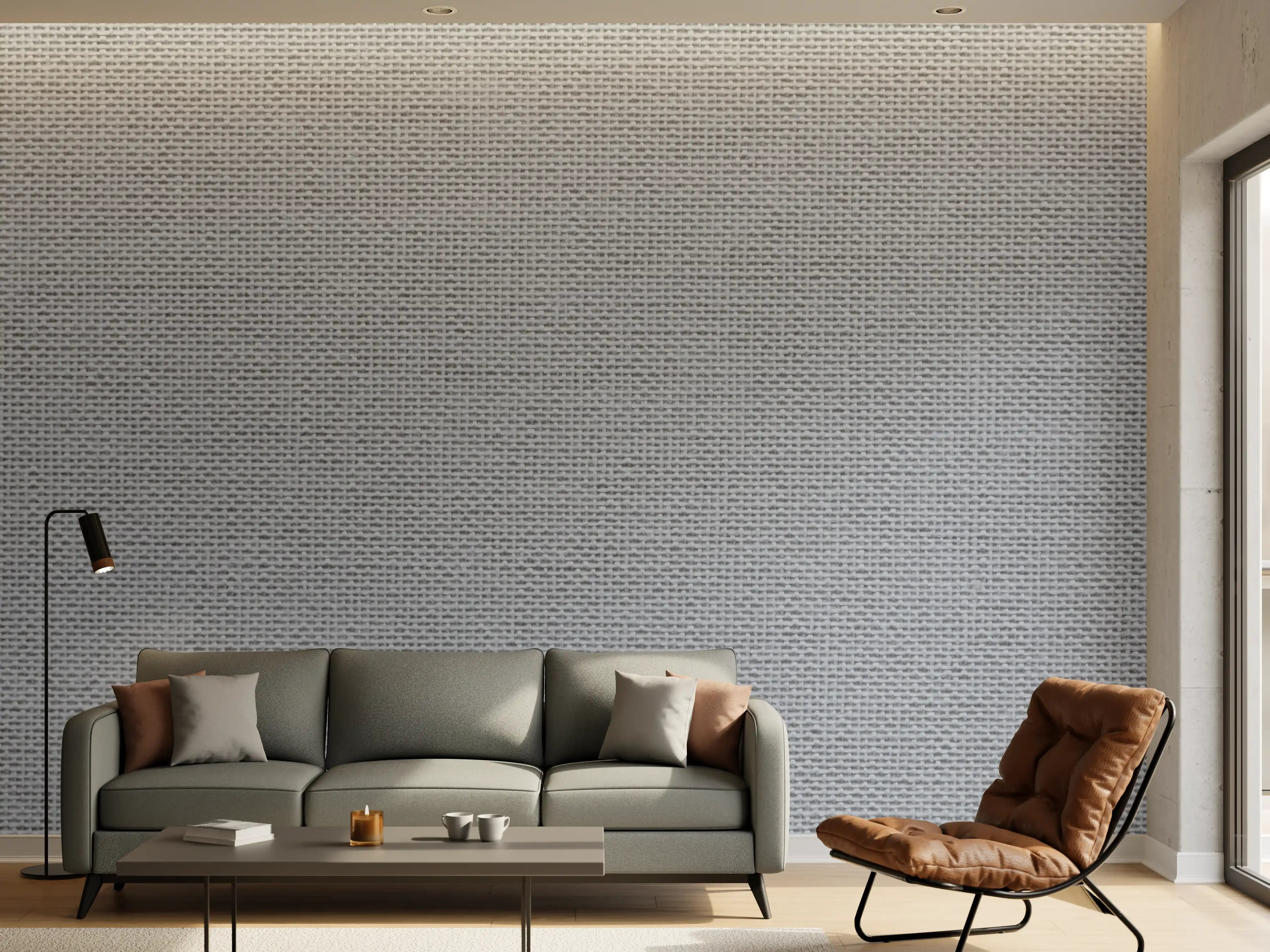 Wandverkleidung Wohnzimmer - Moderne graue Struktur