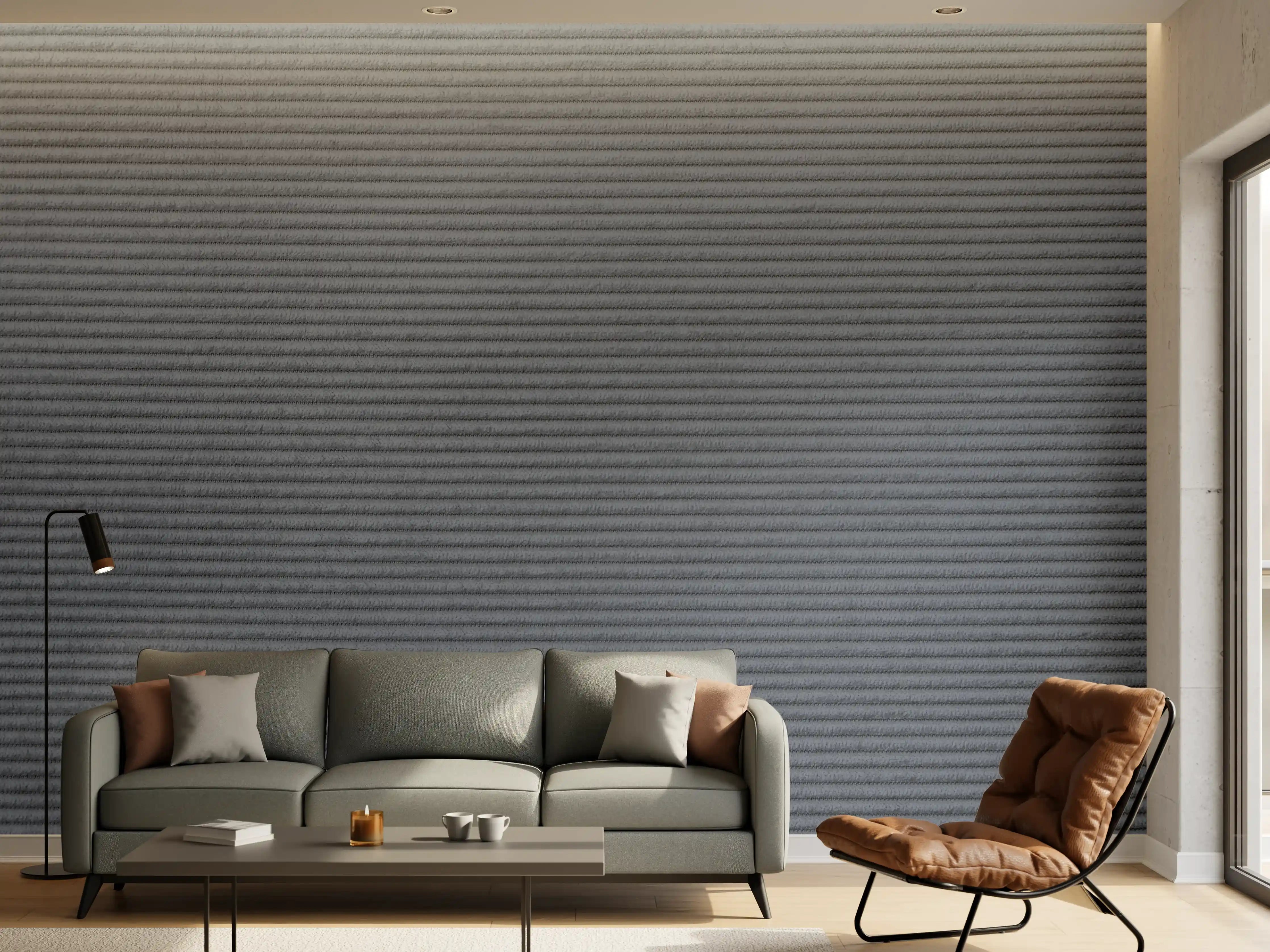 Wandverkleidung Wohnzimmer - Moderne graue Textur