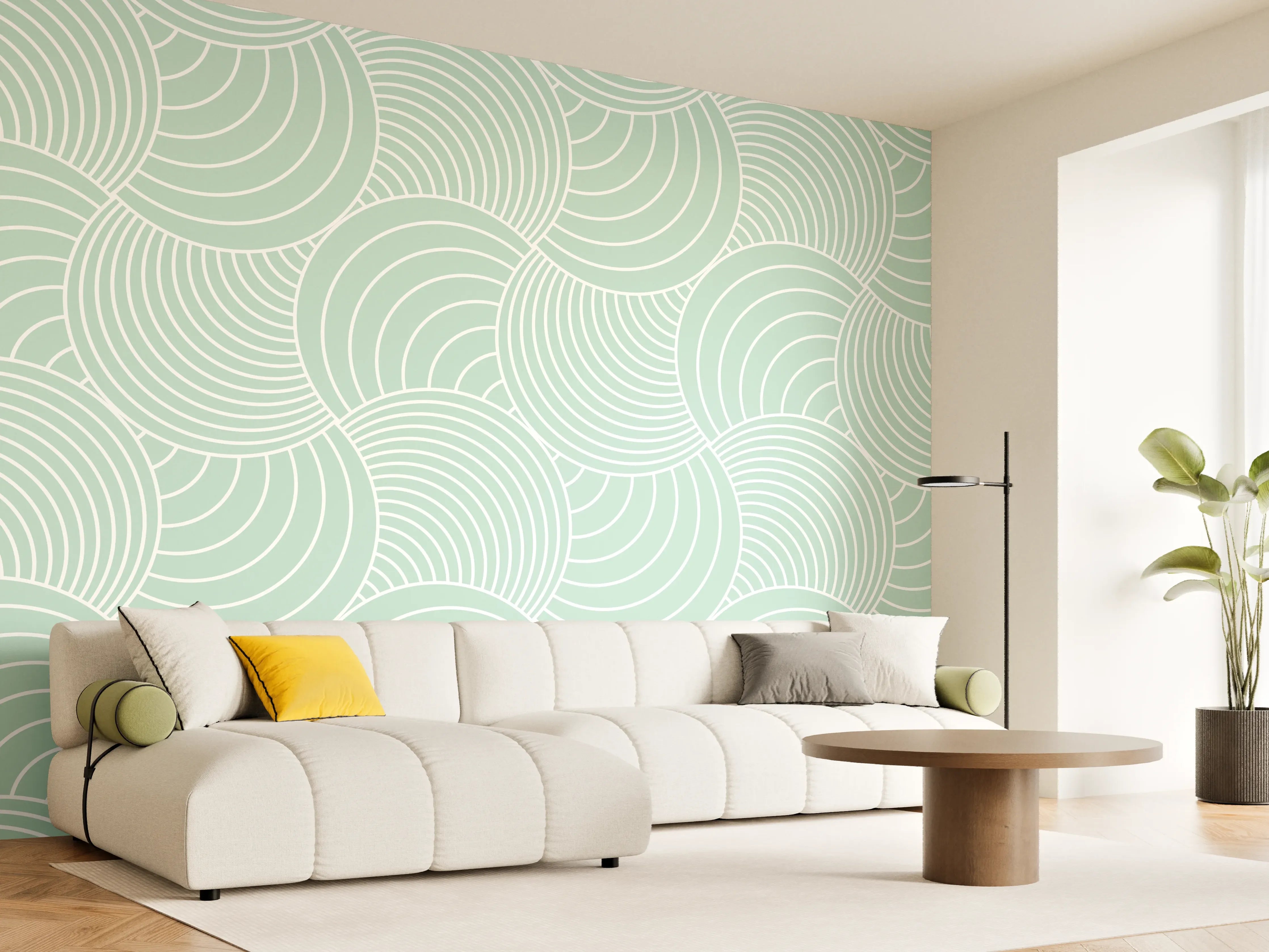 Wandverkleidung Wohnzimmer - Moderne, dezente Musterdesign Wandtapete