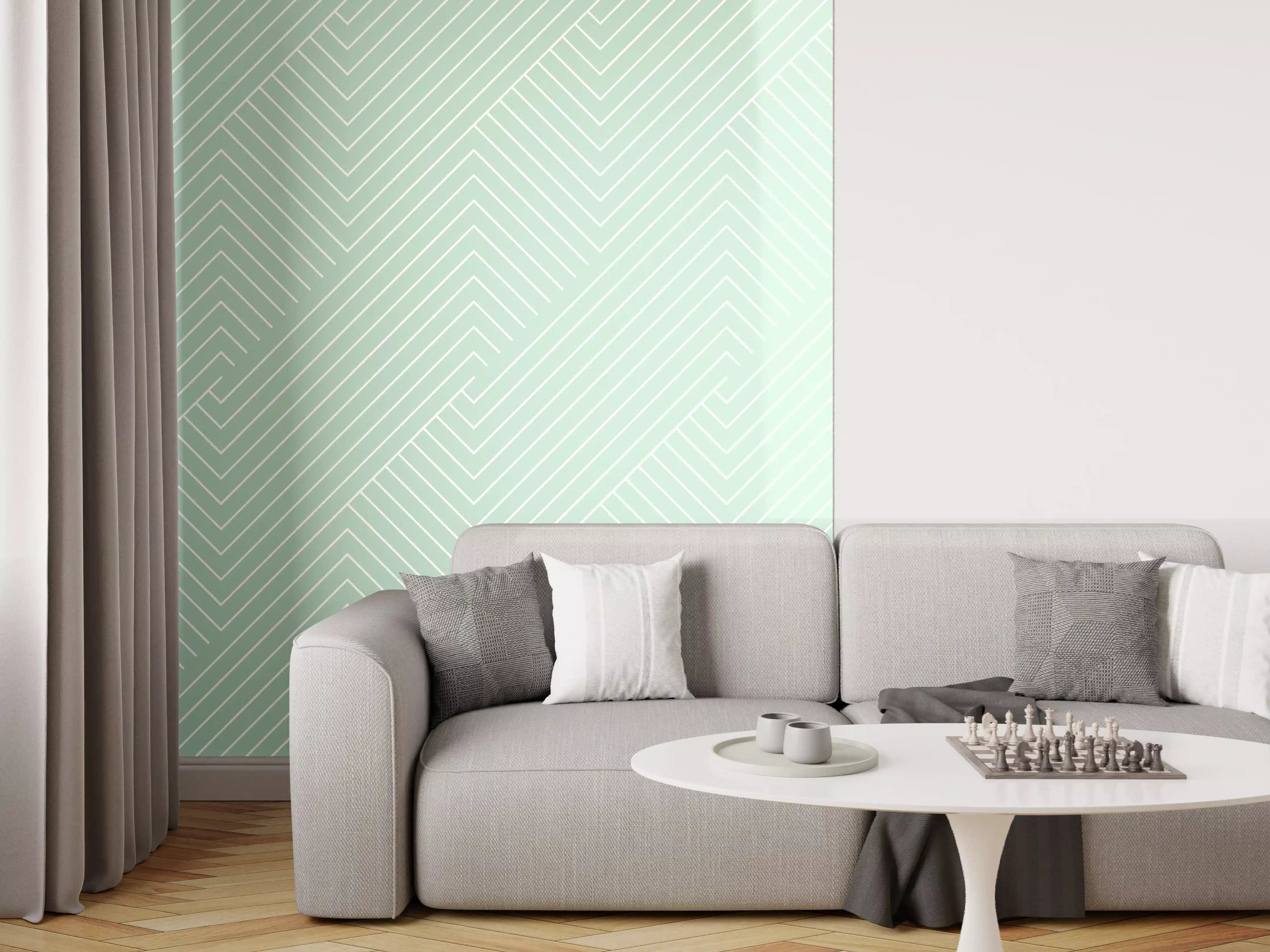 Wandverkleidung Wohnzimmer - Moderne, dezente Musterung in Pastellfarben