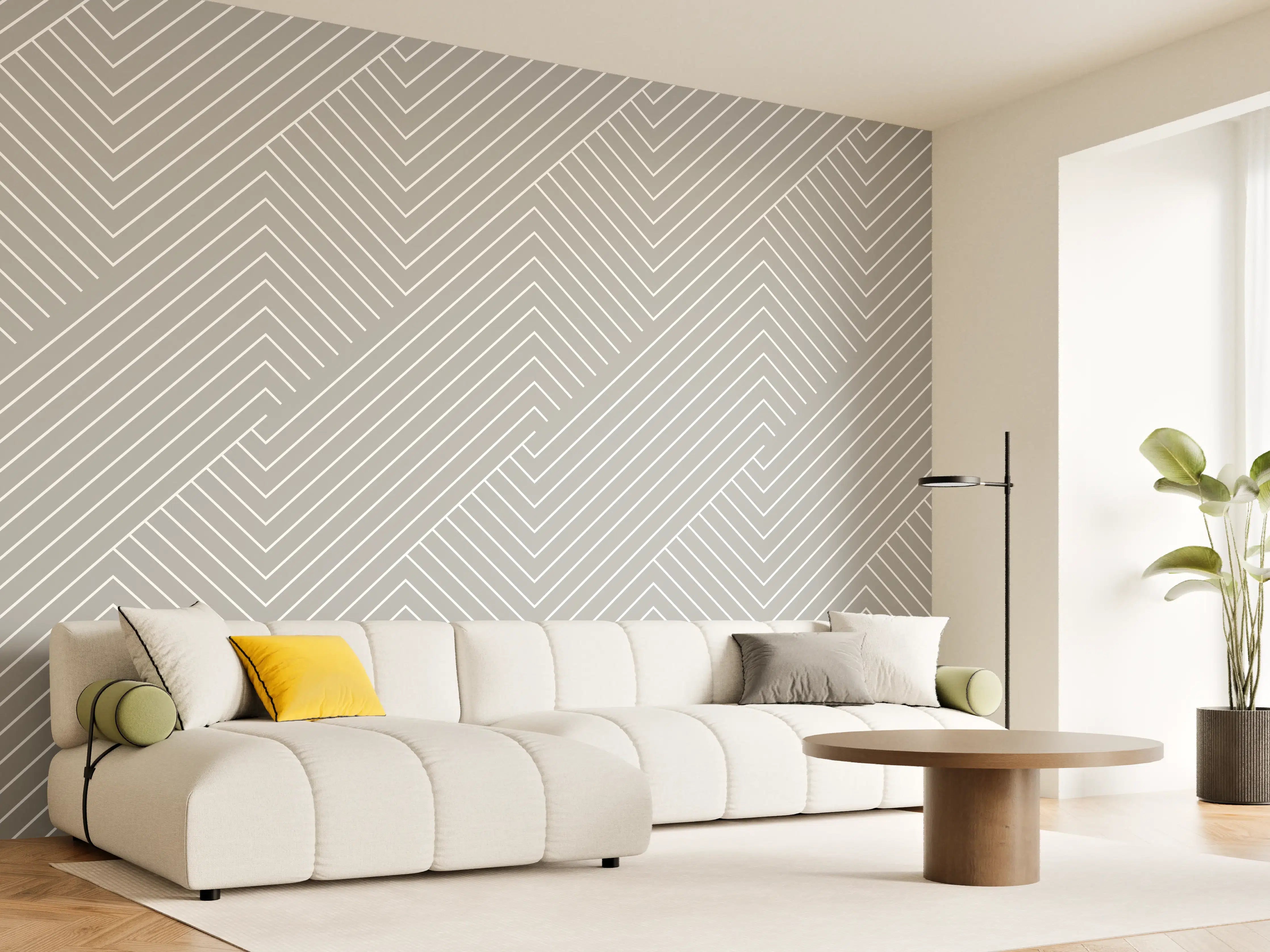 Wandverkleidung Wohnzimmer - Moderner grauer Musterhintergrund