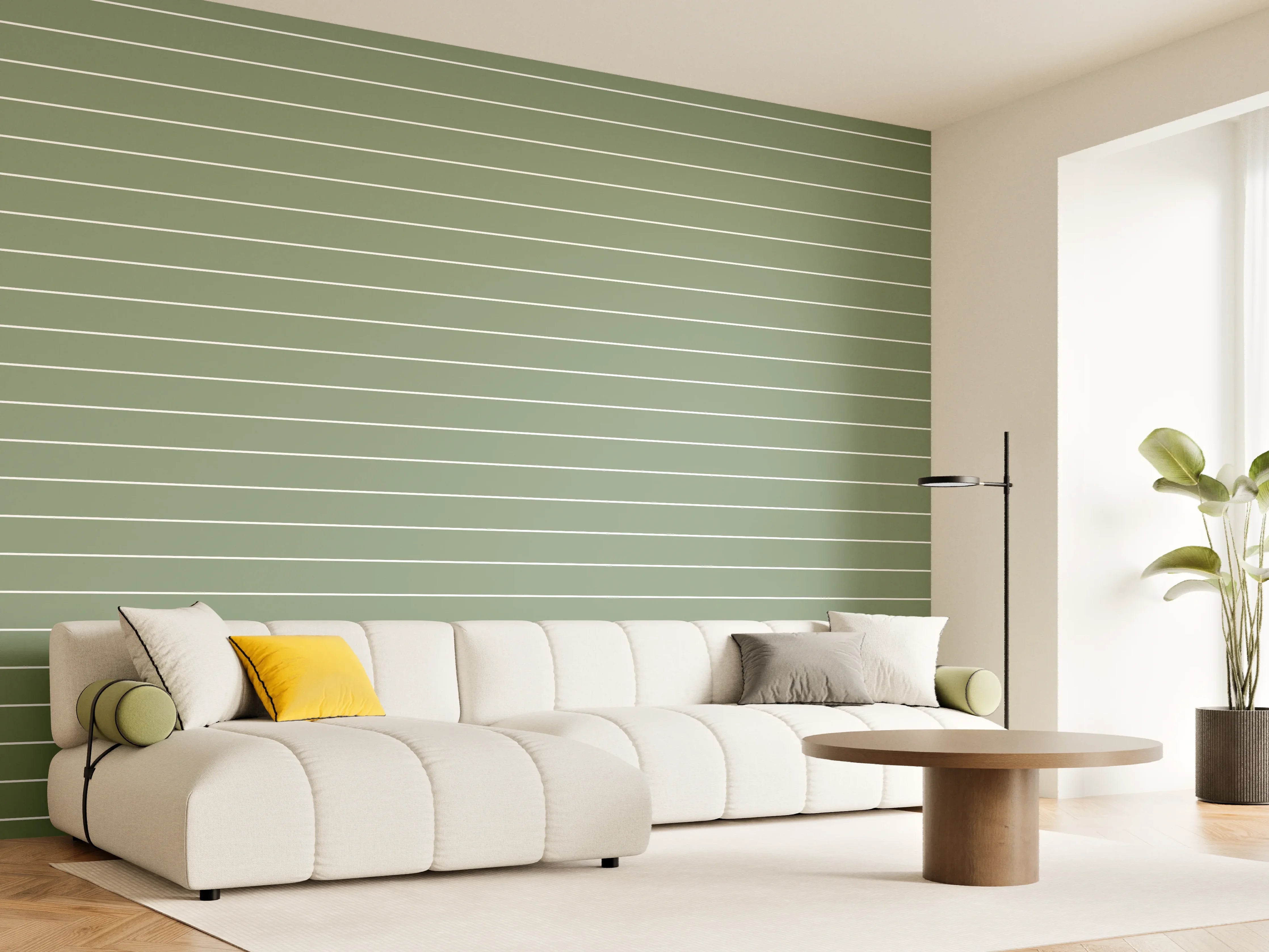 Wandverkleidung Wohnzimmer - Moderner, stilvoller Wandbehang in Grün
