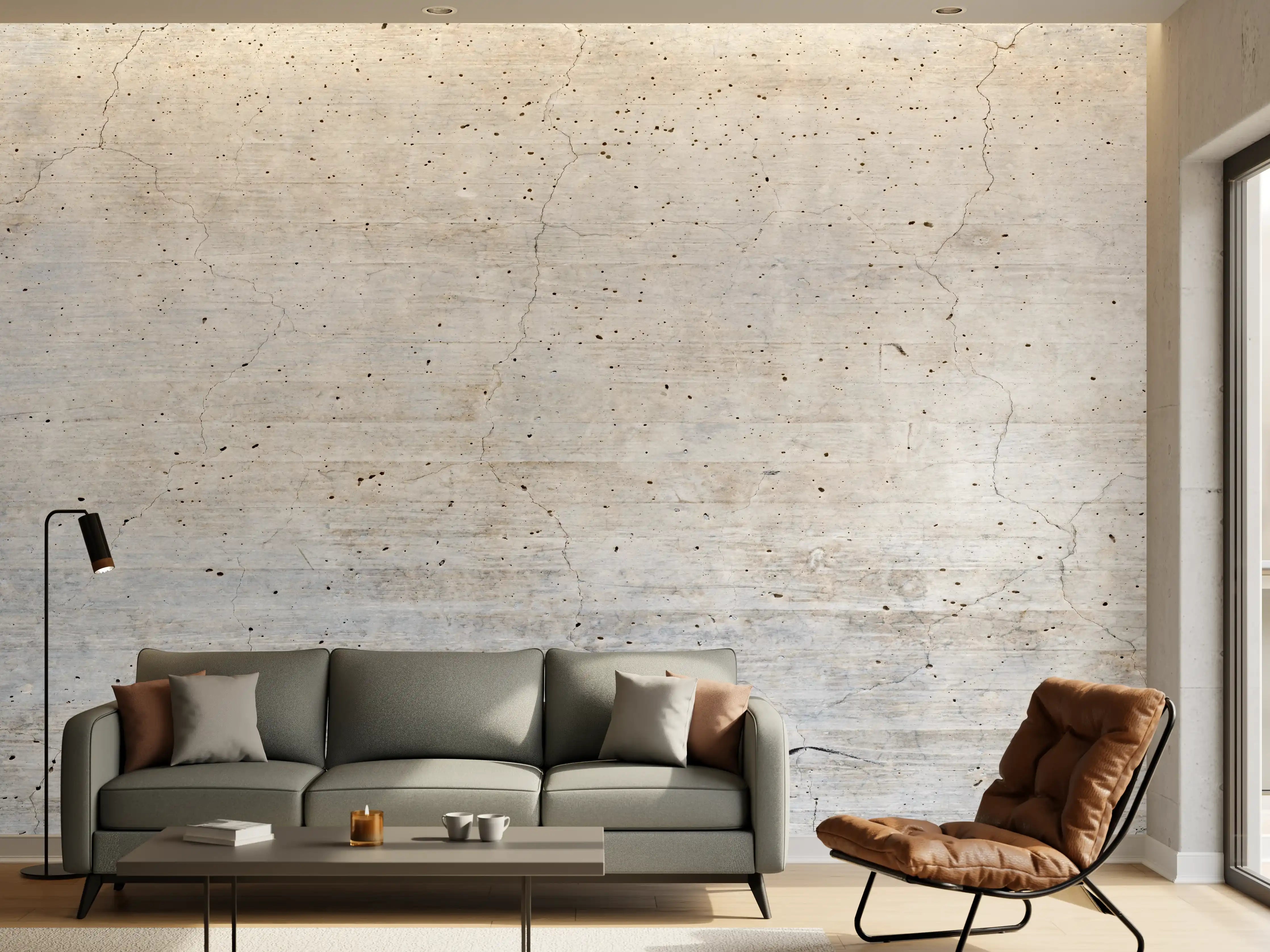 Wandverkleidung Wohnzimmer - Modernes Grau-Weiß Wanddesign