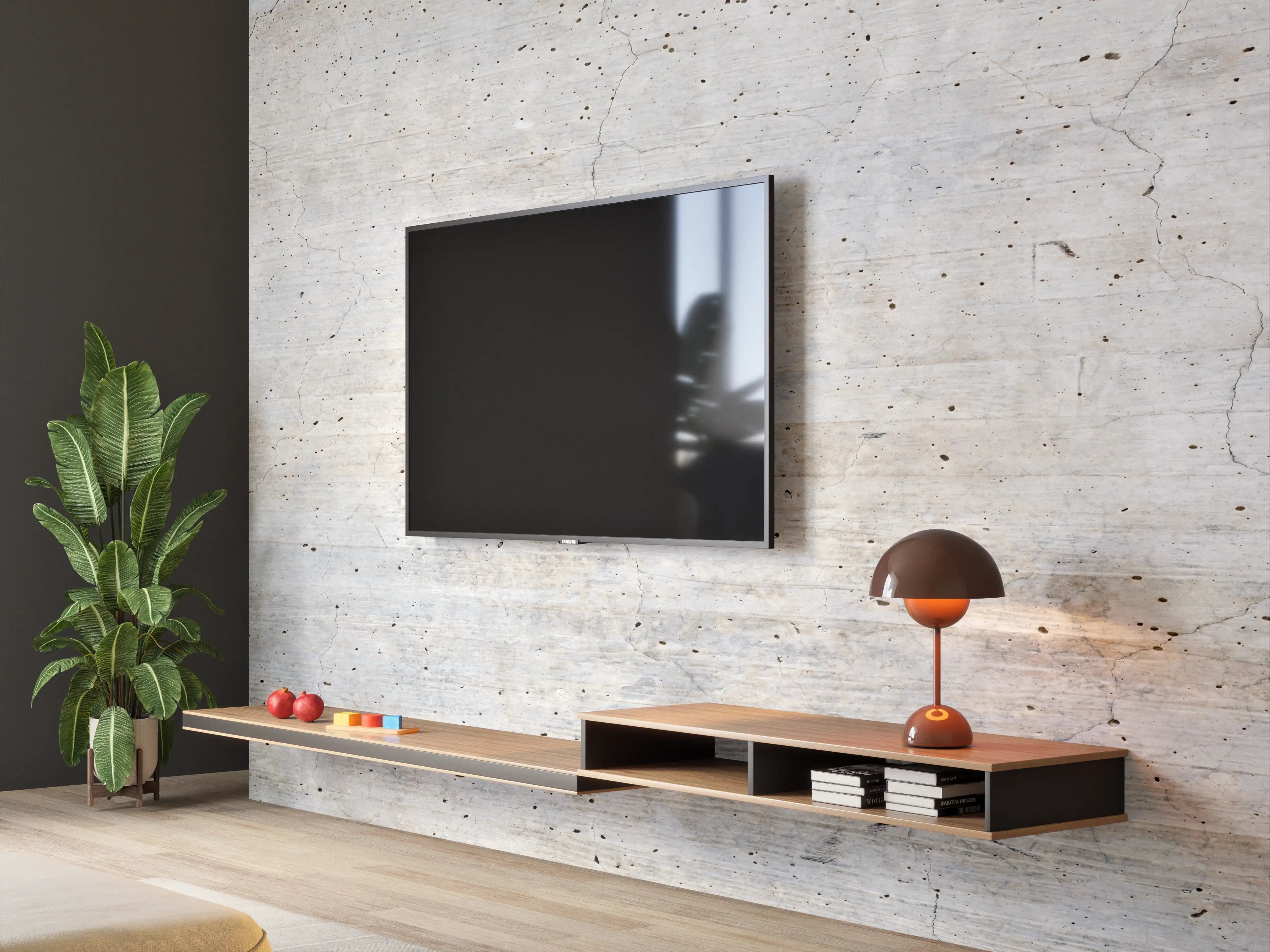 Wandverkleidung Wohnzimmer - Modernes Grau-Weiß Wanddesign