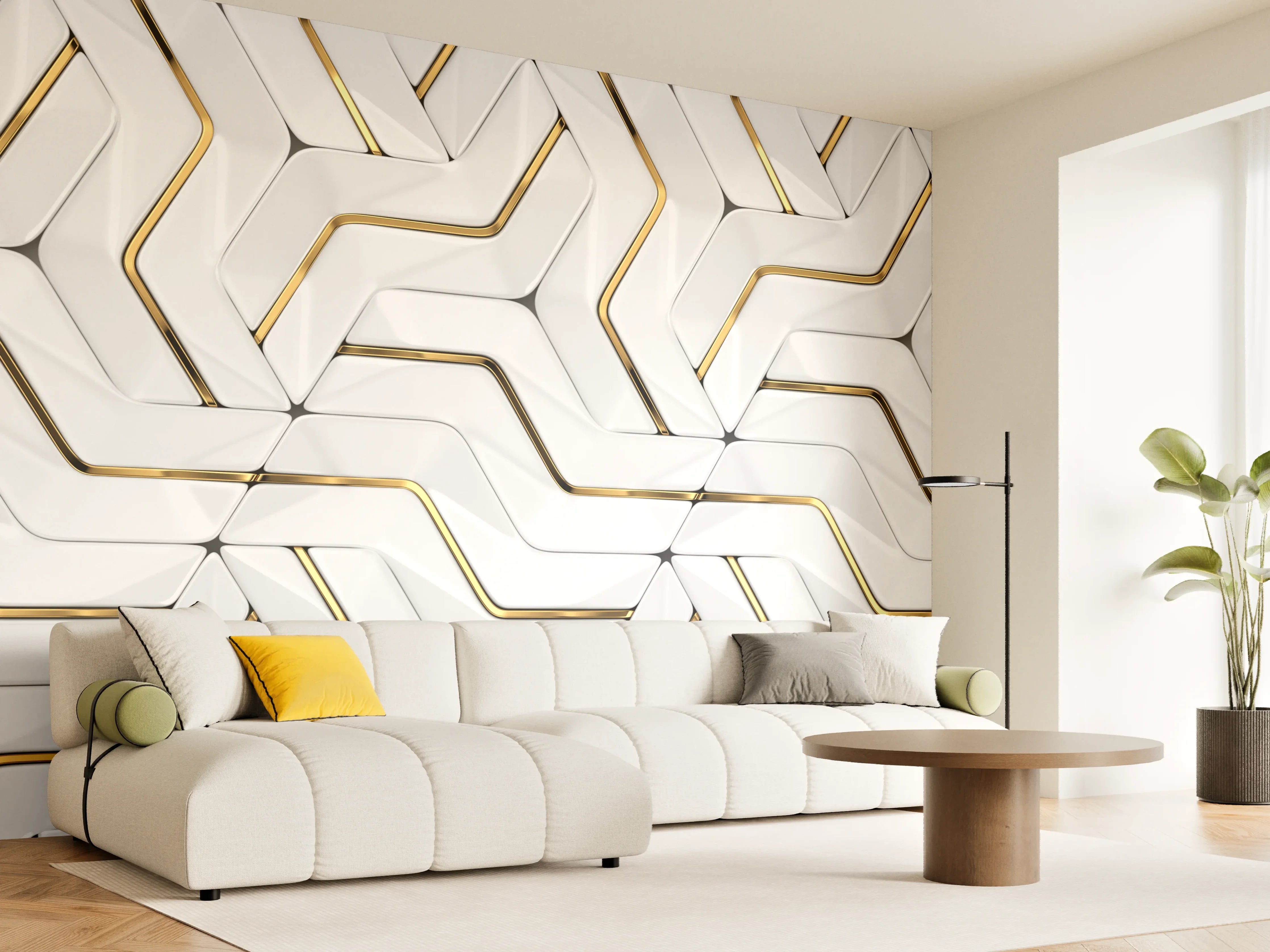 Wandverkleidung Wohnzimmer - Modernes Hintergrund Muster