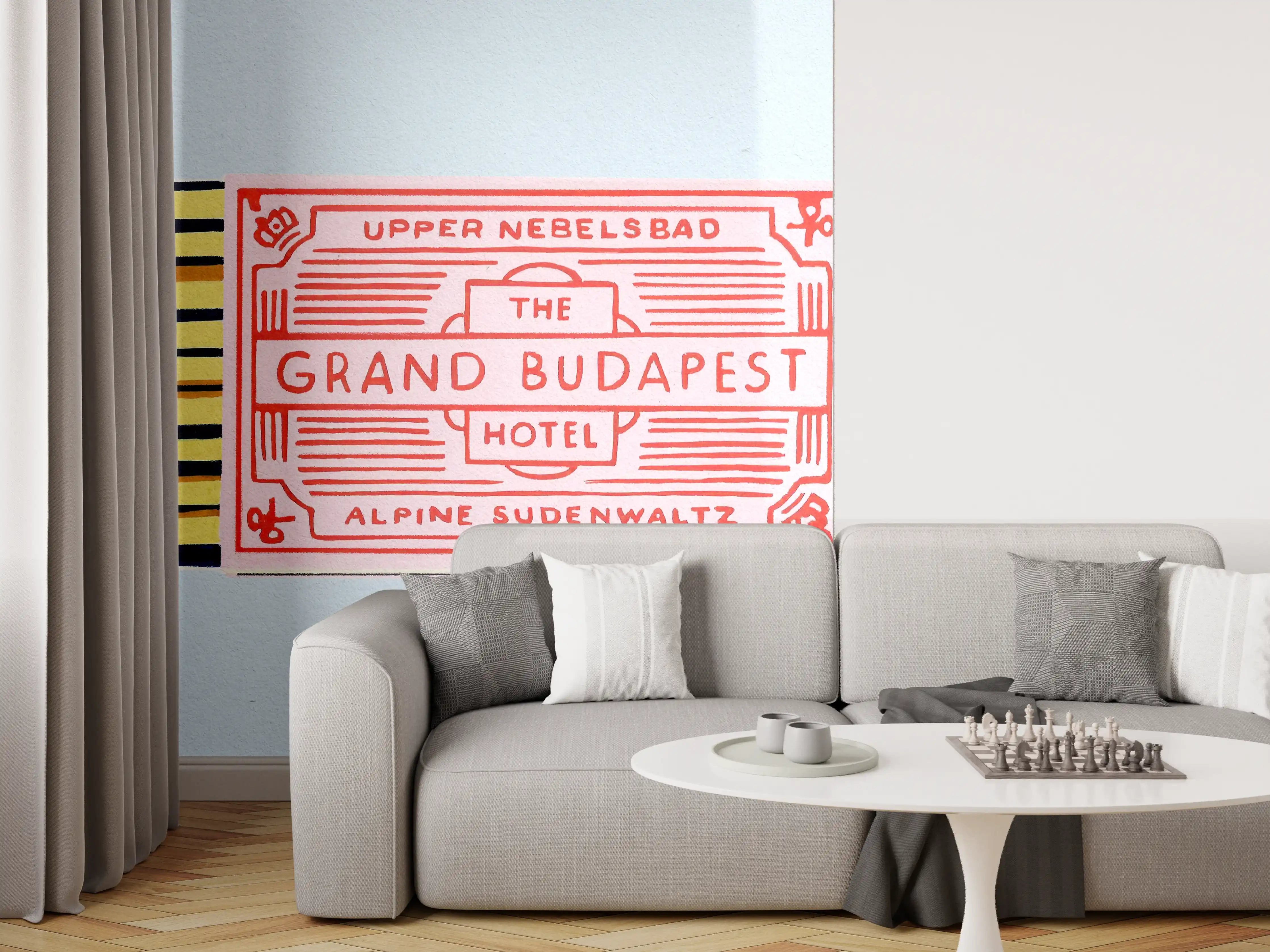 Wandverkleidung Wohnzimmer - Modernes Streichholz Poster