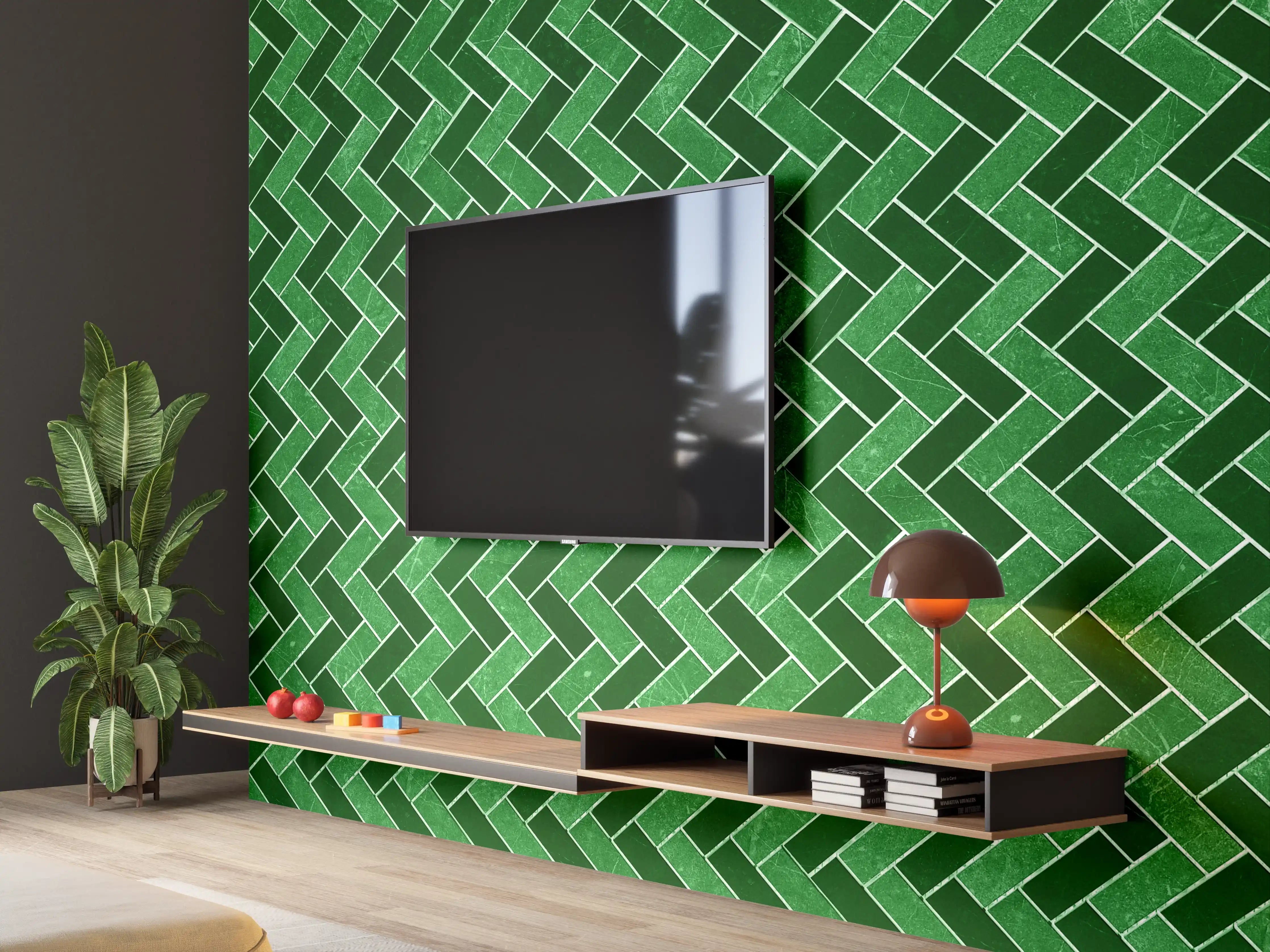 Wandverkleidung Wohnzimmer - Mosaik Textur - Fliesen