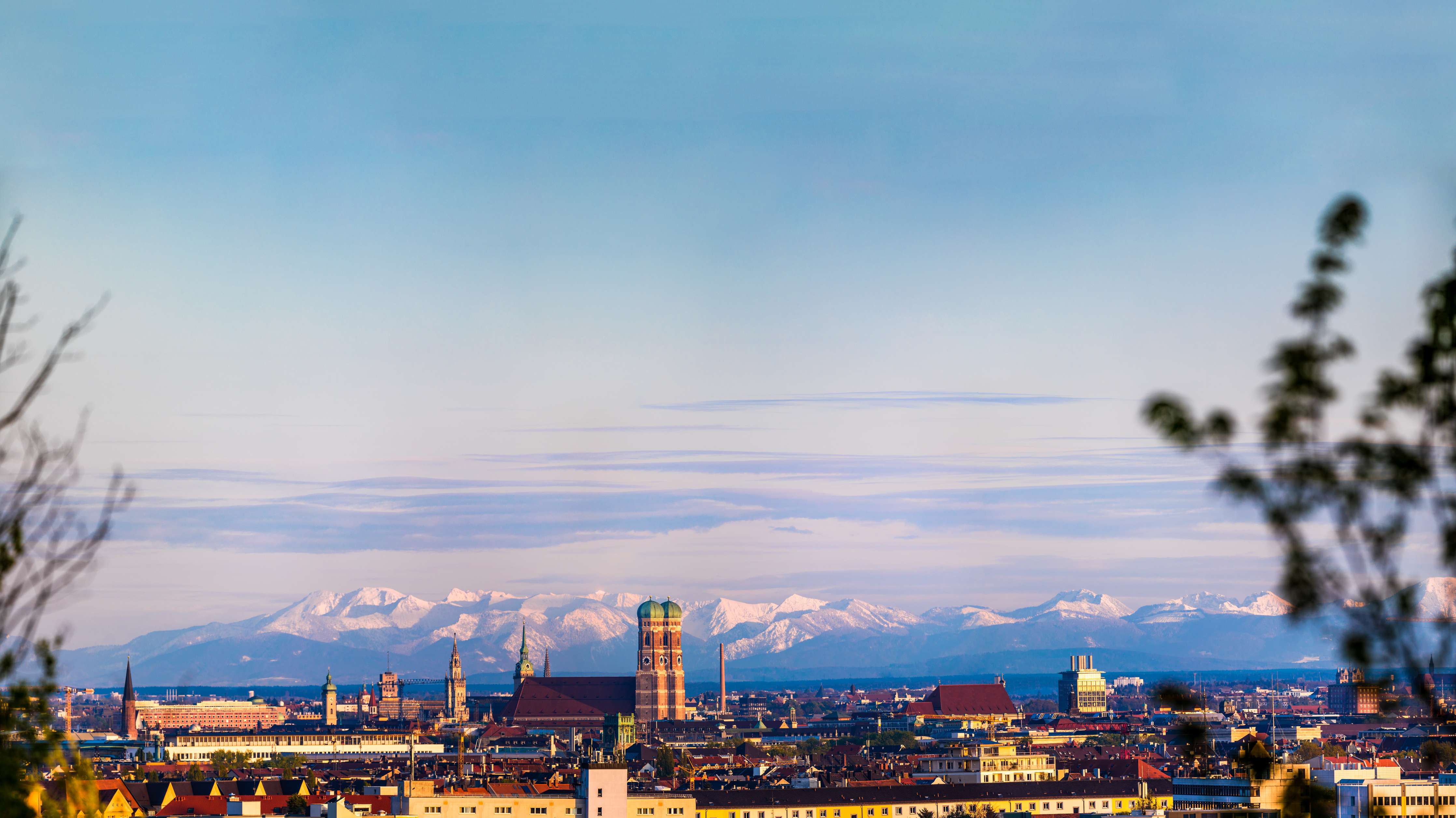 Wandverkleidung Wohnzimmer-München Alpen Panorama