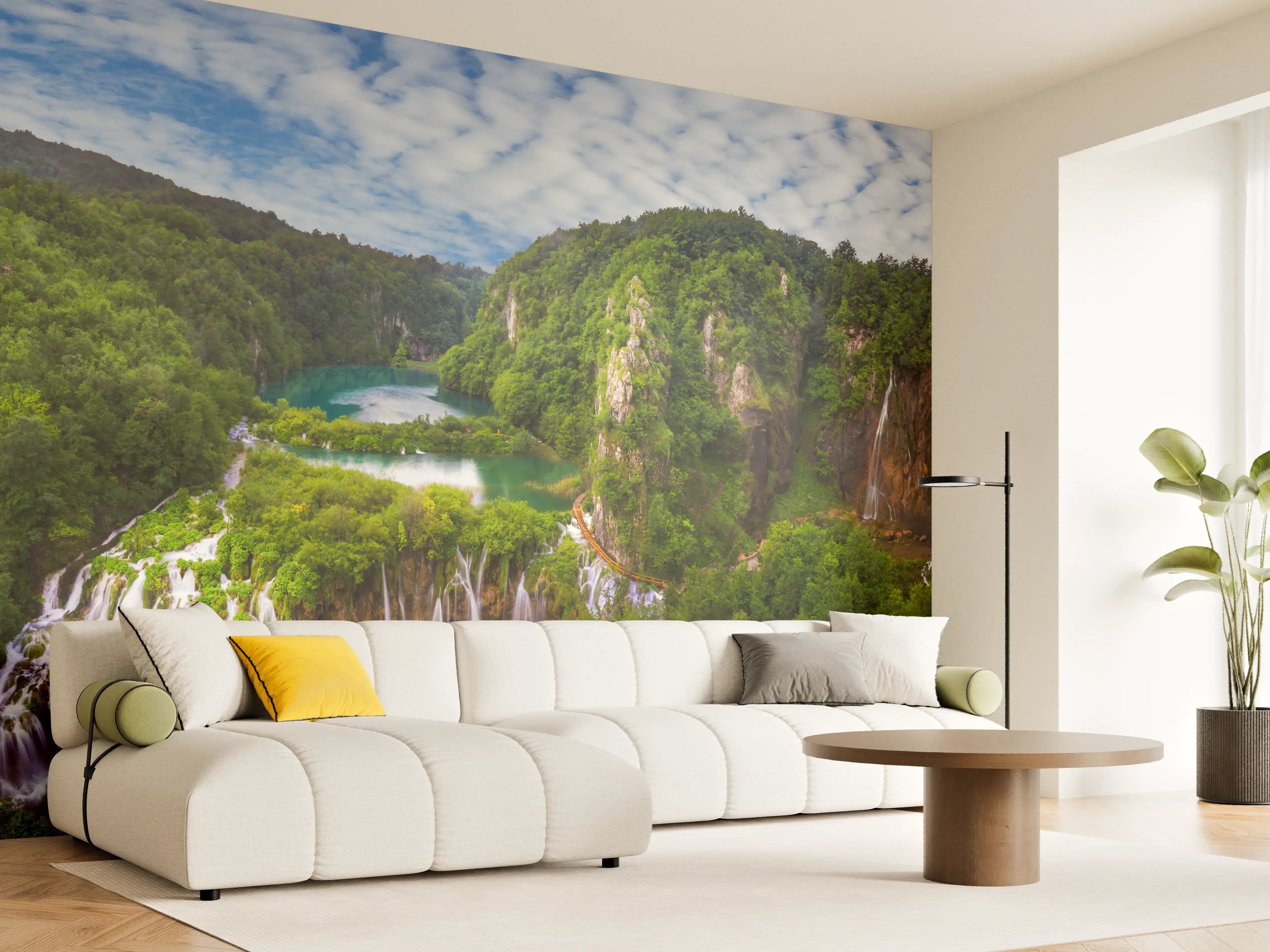 Wandverkleidung Wohnzimmer - Multi-Wasserfall - Landschaft