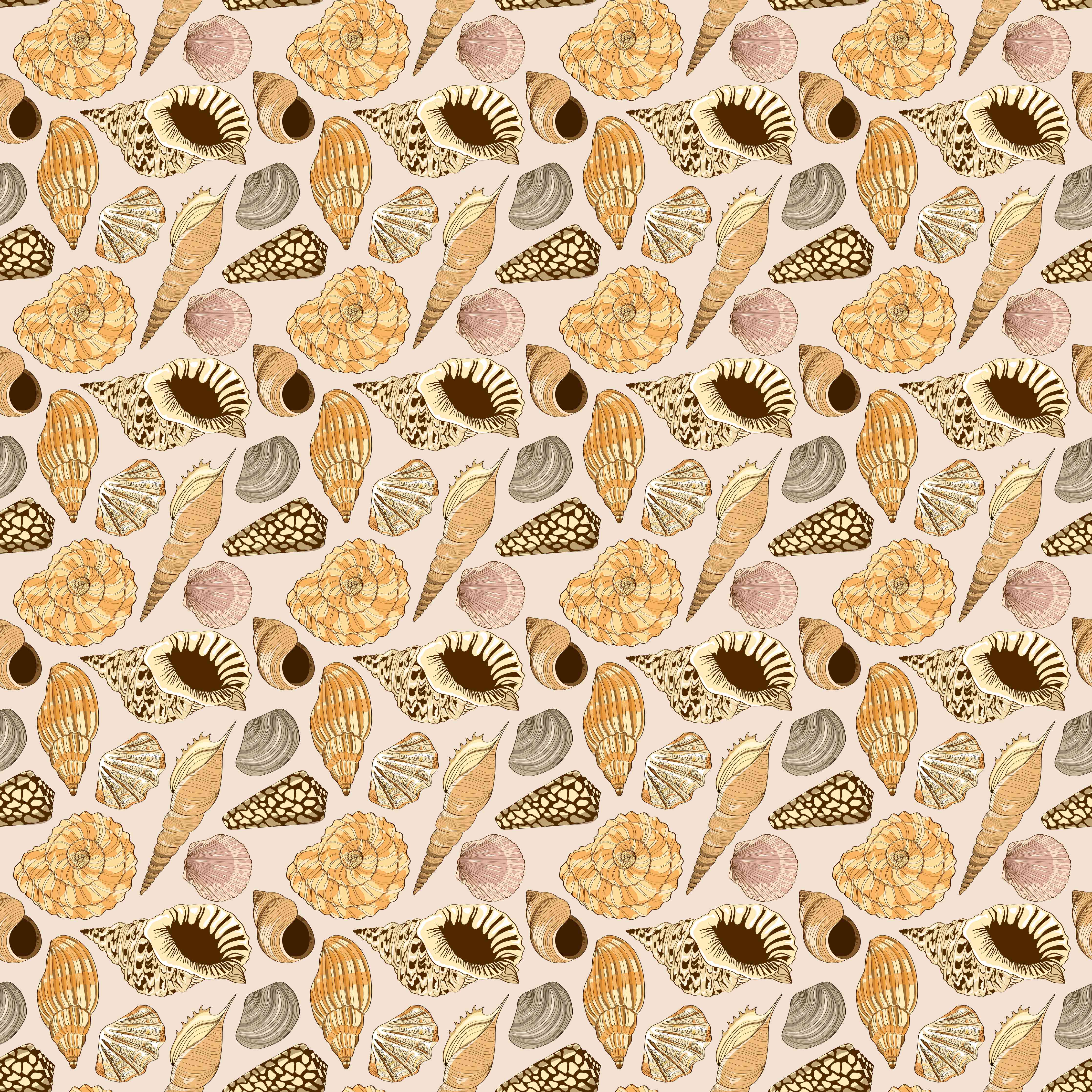 Wandverkleidung Wohnzimmer-Muschelmuster Beige-Orange