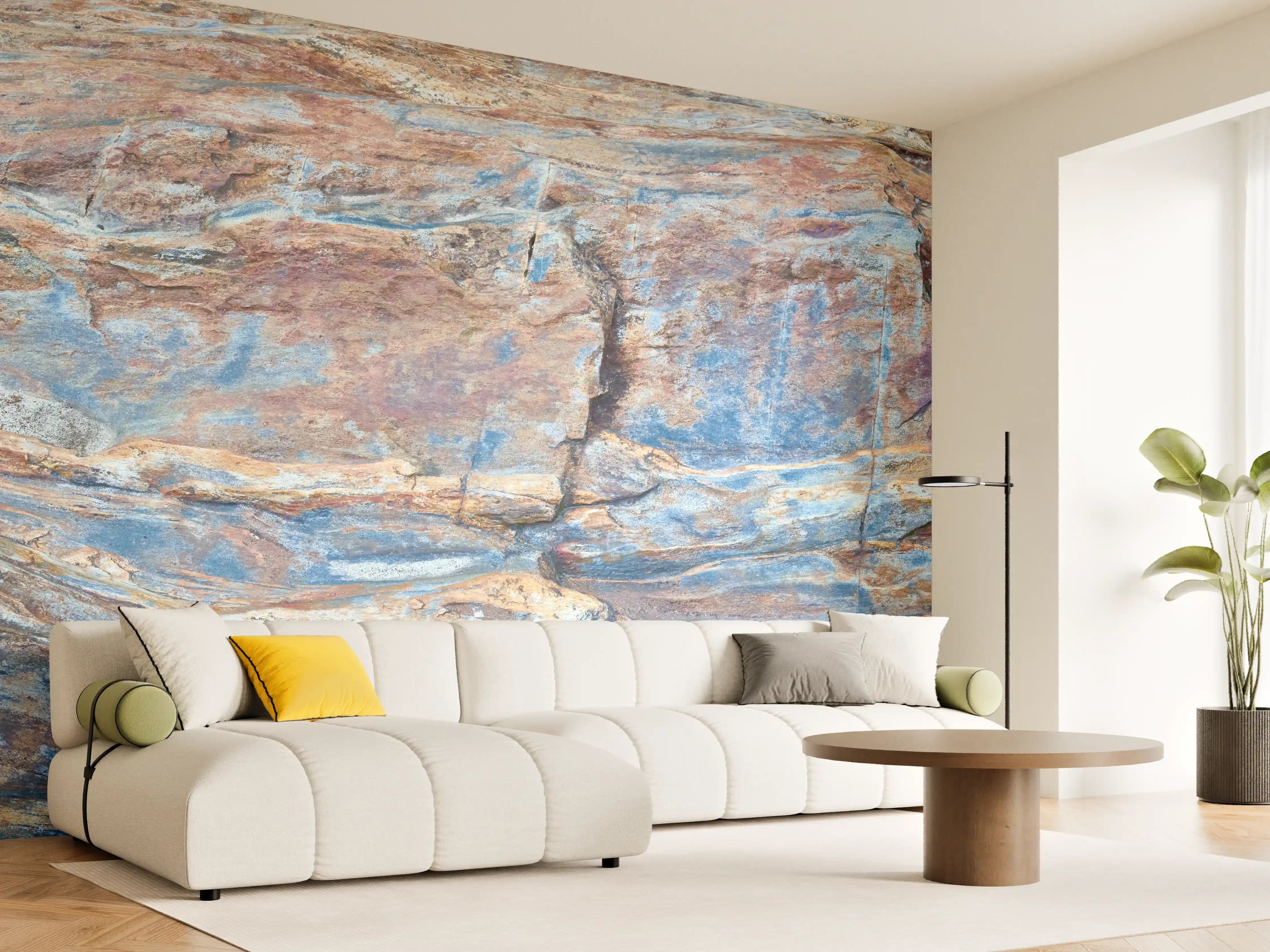 Wandverkleidung Wohnzimmer - Nahaufnahme Verzasca River
