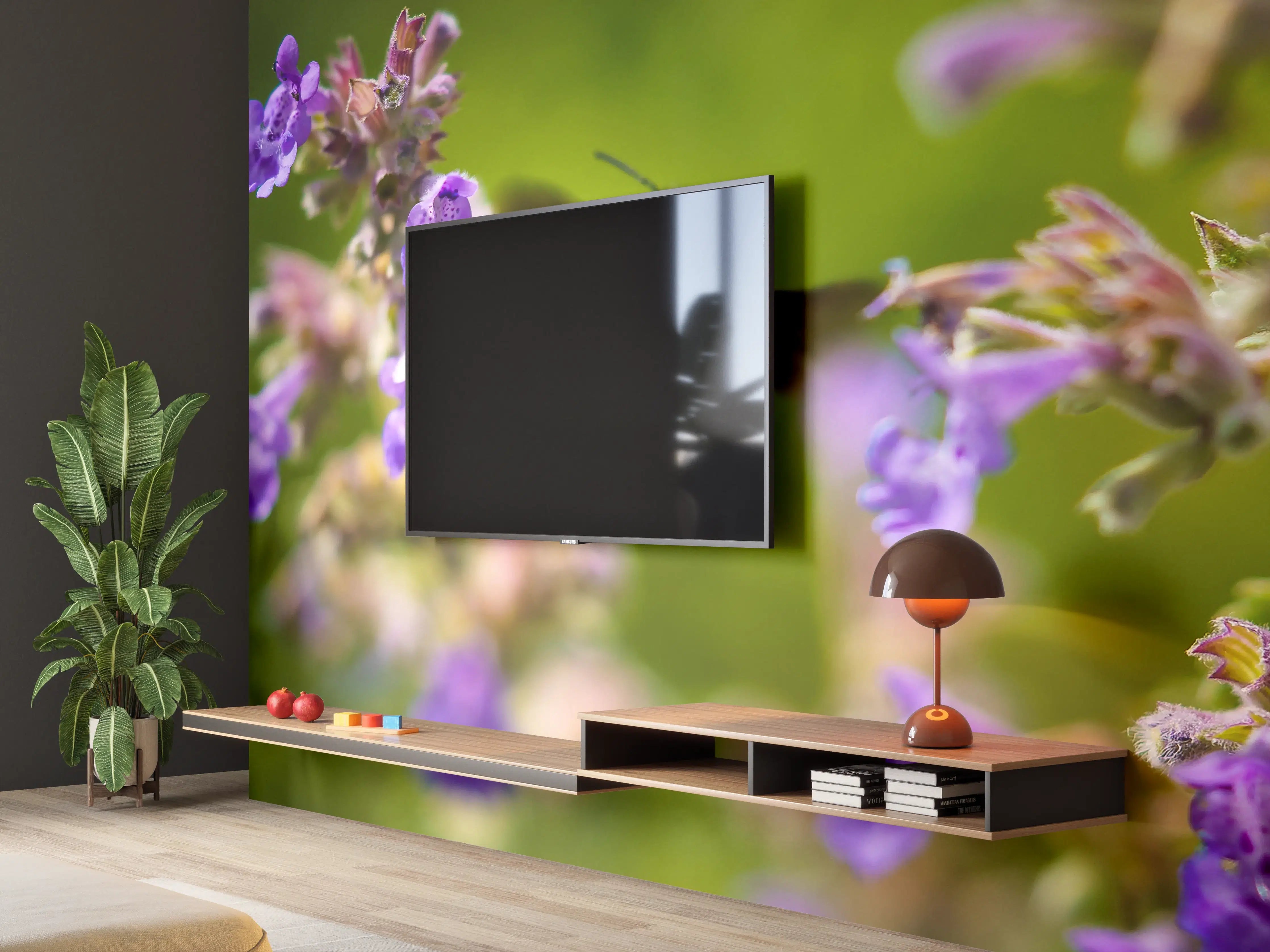 Wandverkleidung Wohnzimmer - Nahaufnahme einer Honigbiene